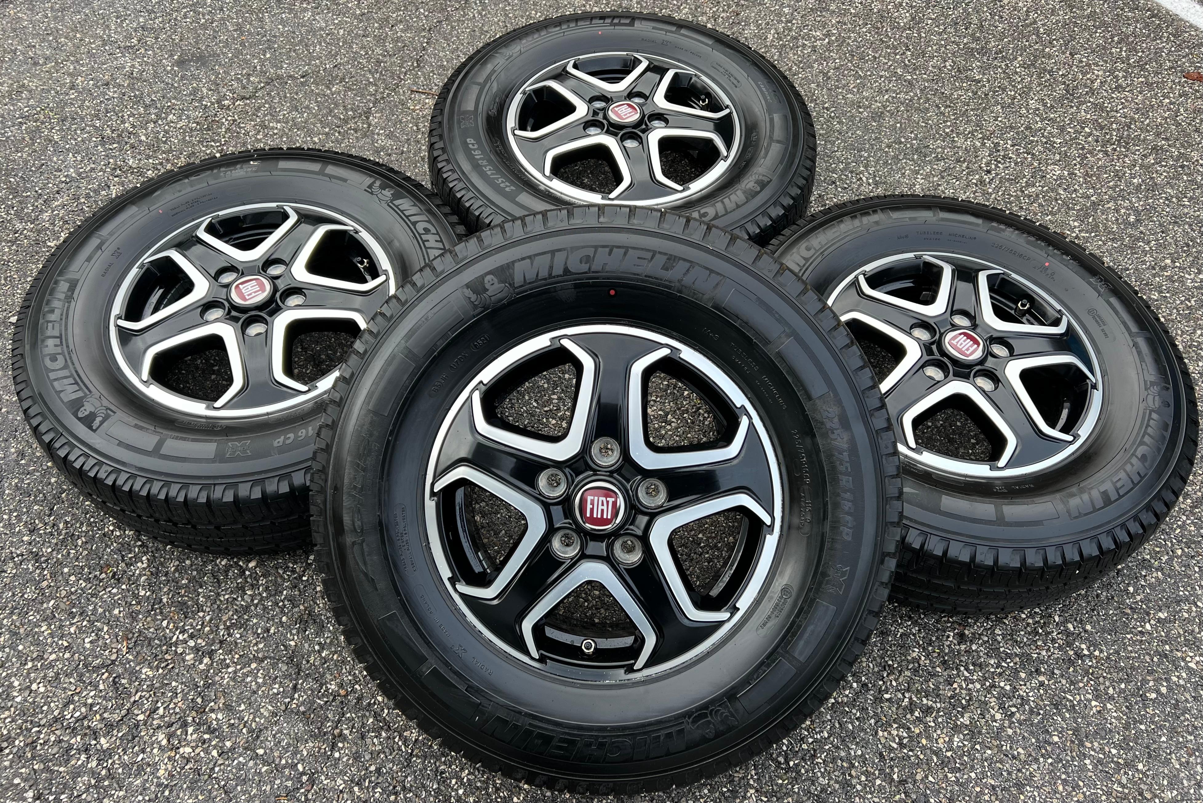 4 ORIGINELE ALU ZOMERWIELEN FIAT DUCATO 5x130 225/75R16CP 116Q MICHELIN 139916808