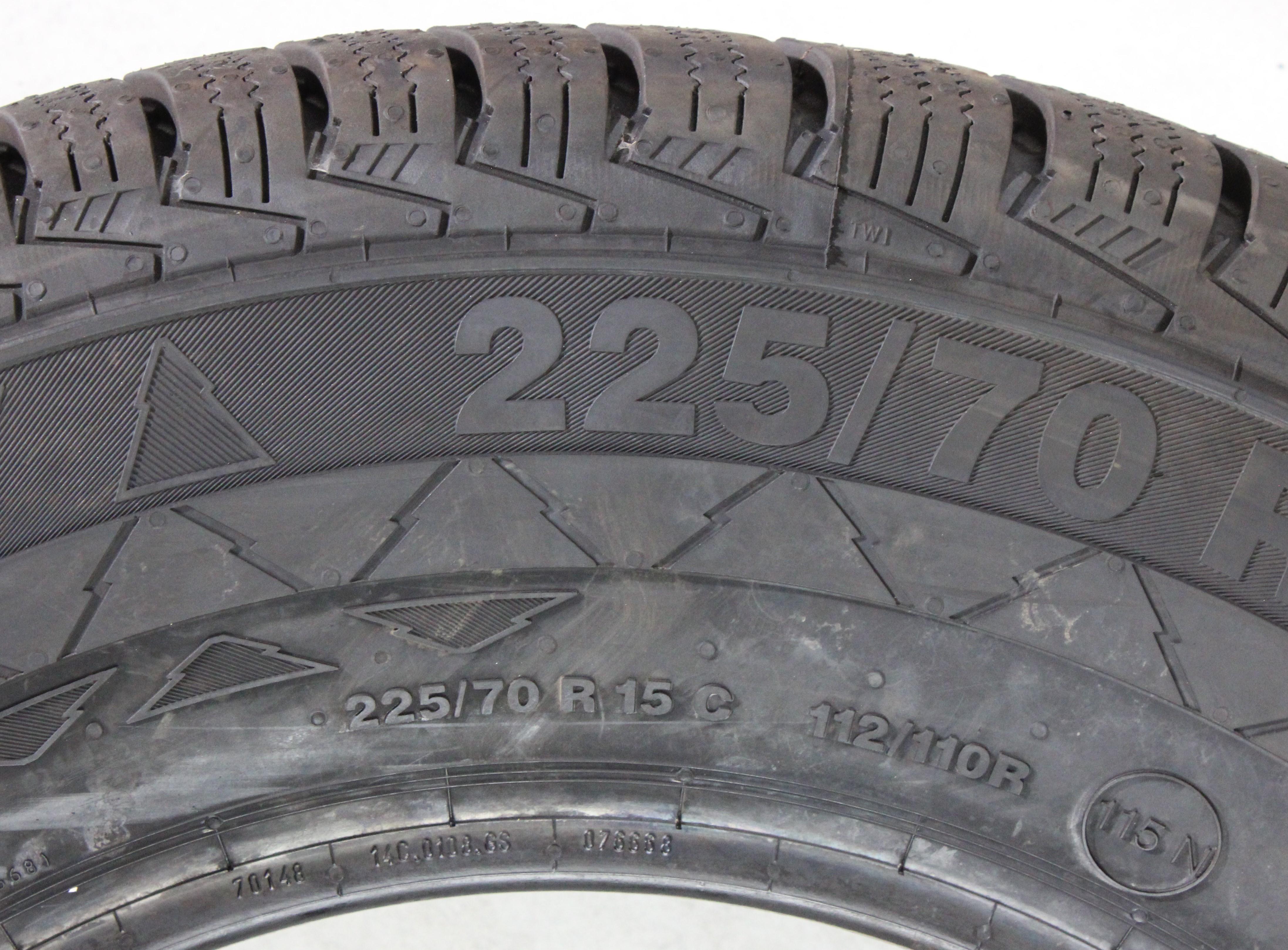 1 x 225/70R15C 112/110R Pneus hiver Continental Vanco Winter 2 Neufs 2022