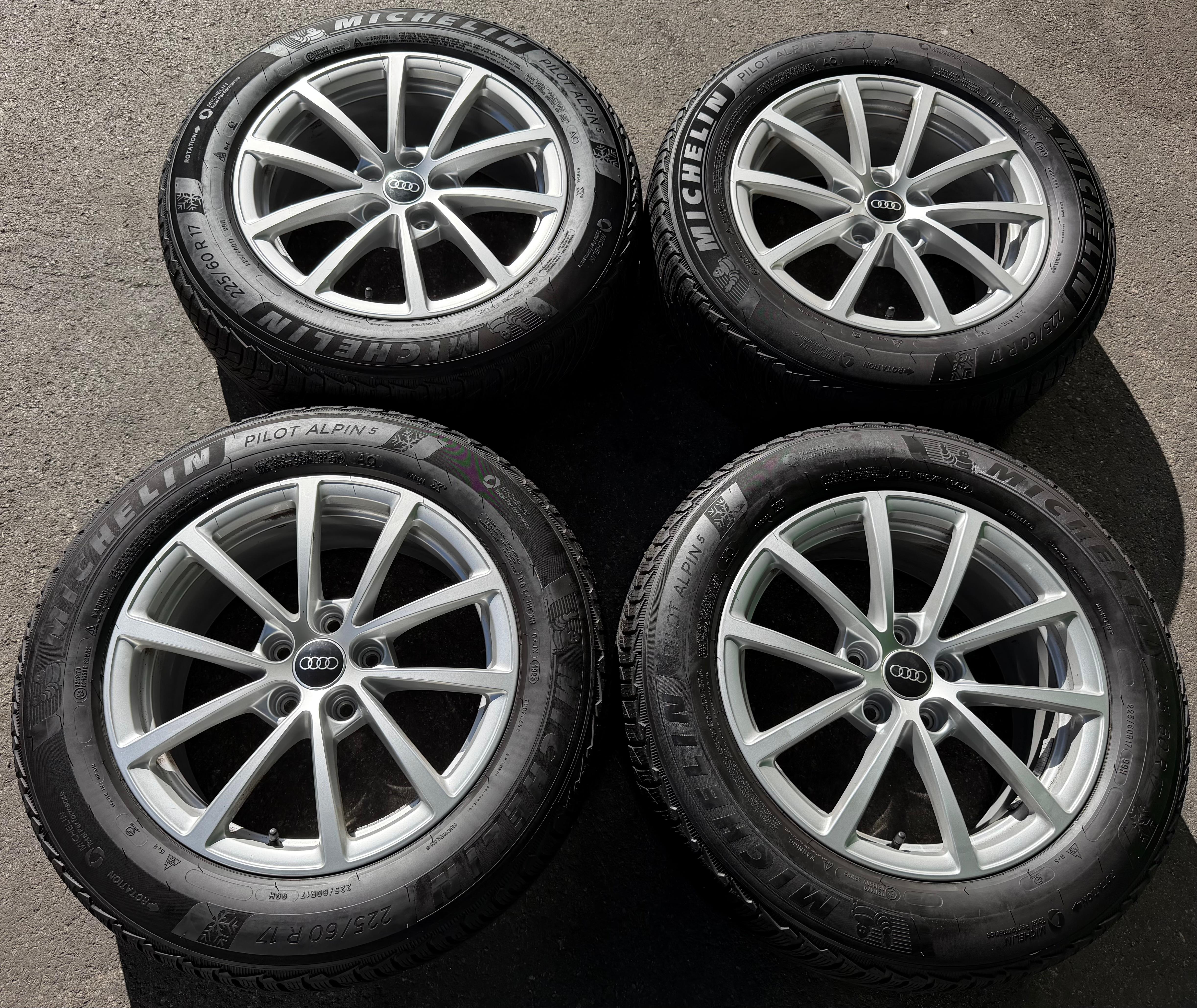 4 roues hiver en aluminium d’origine 17" Audi A6 4K C8 F2 225/60R17 99H 4K0601025 Michelin