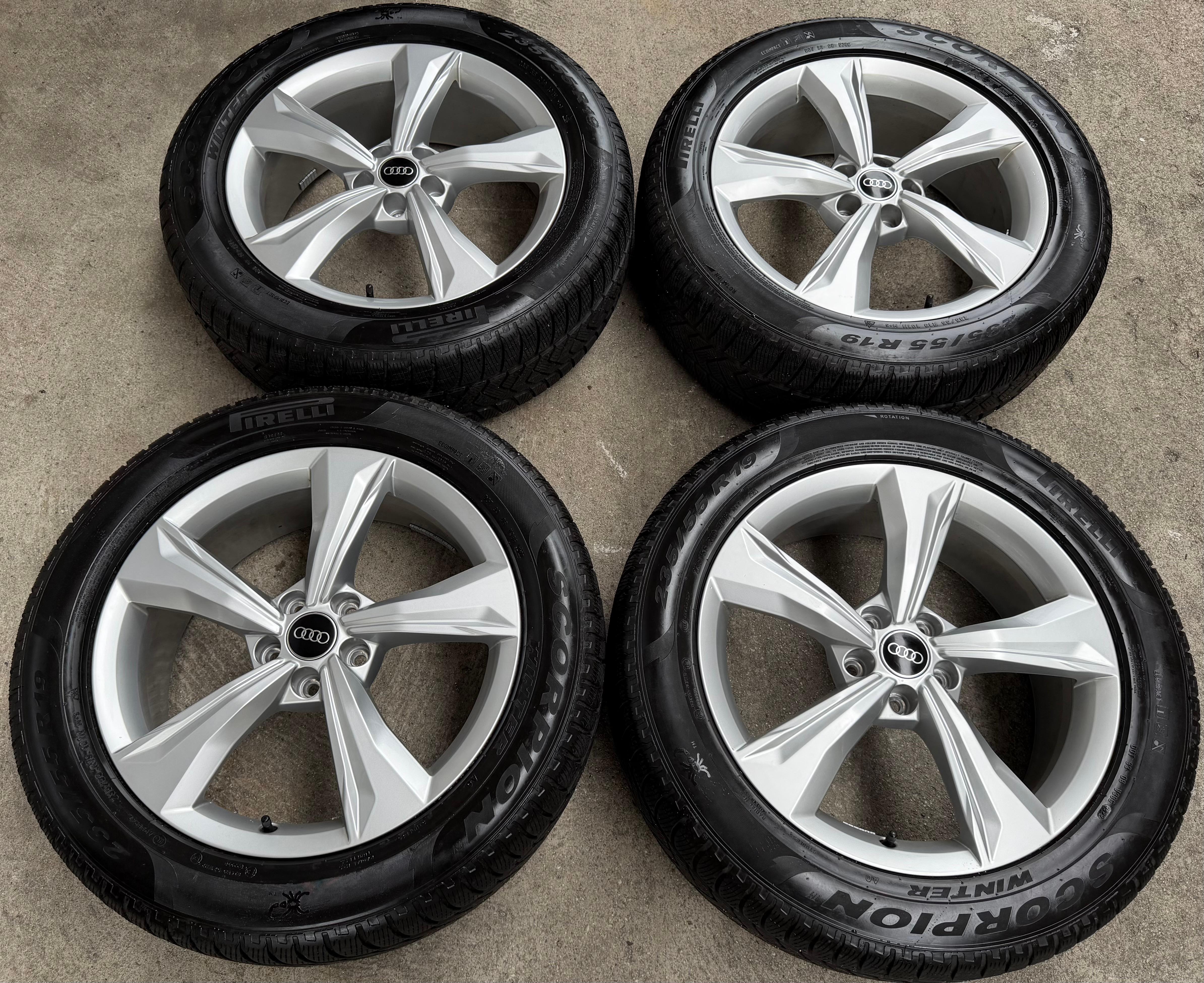 4 ORIGINAL 19" ALU WINTERRÄDER AUDI Q5 SQ5 FY 80A601025K 235/55R19 101H 2022 FREIHAUS