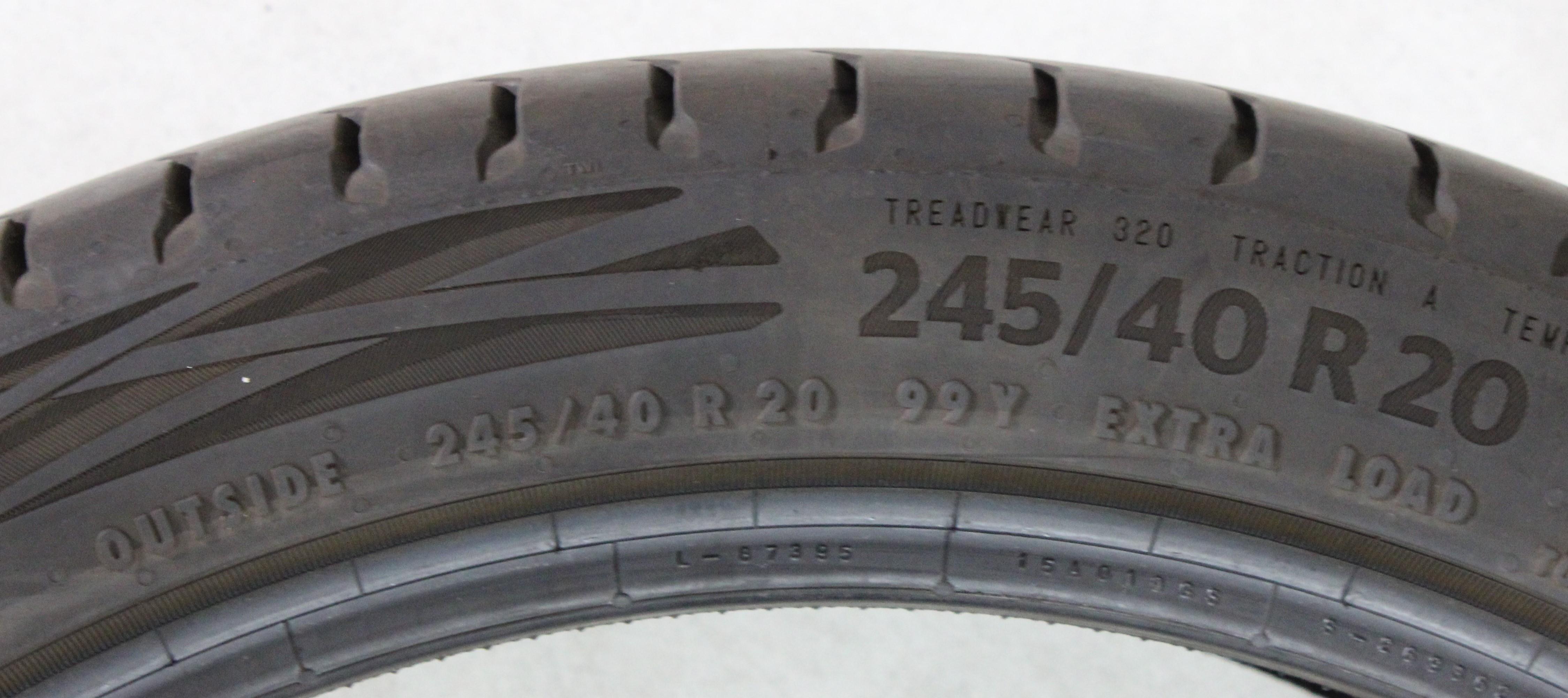 1 x 245/40R20 99Y Neumático de verano Continental Eco Contact 6Q MO* 6 mm 2025 XL
