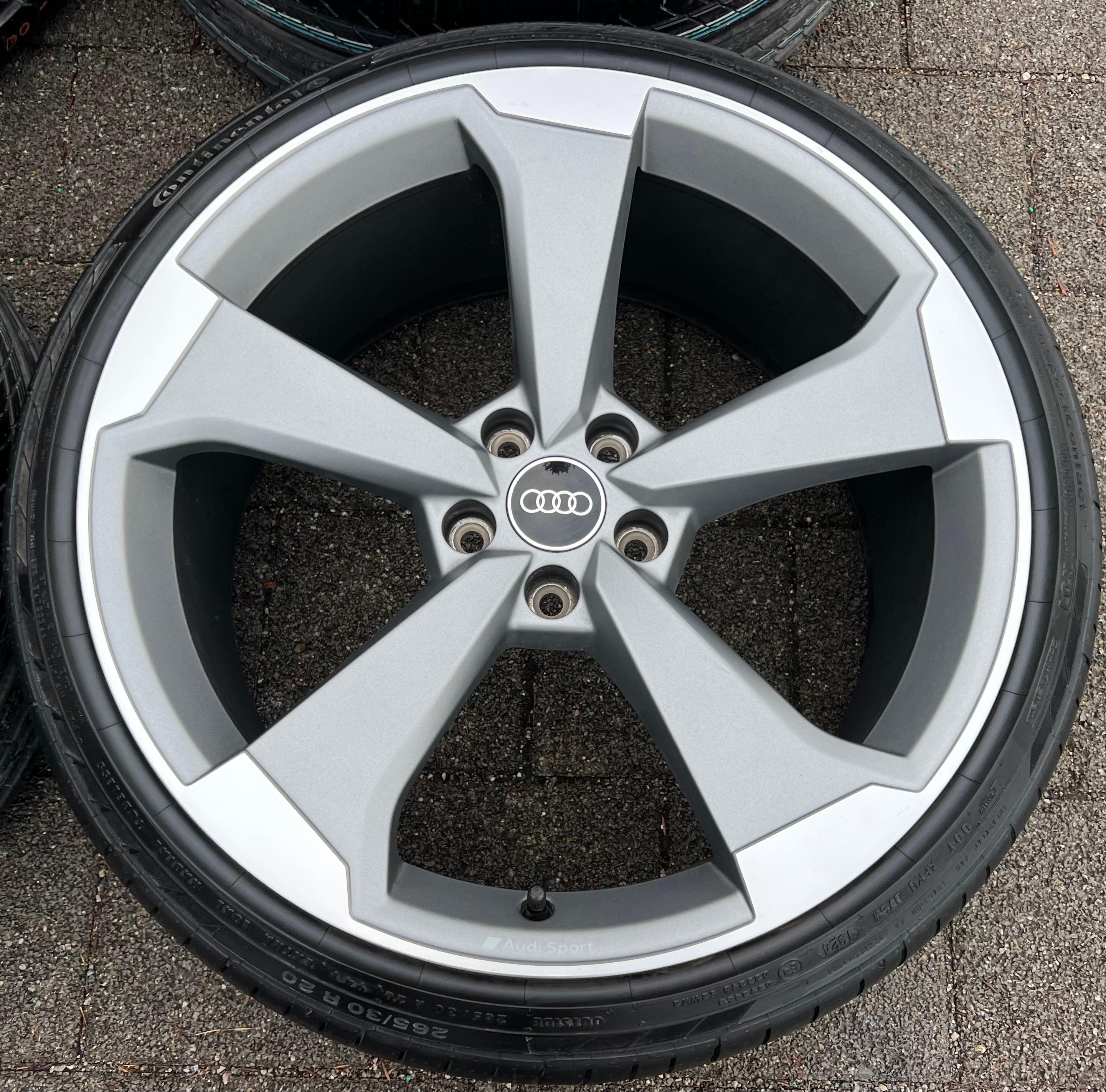 4 ORIGINELE 20" LICHTMETALEN ZOMERWIELEN AUDI A5 S5 8W B9 8W0601025CF 265/30R20 94Y CONTINENTAL