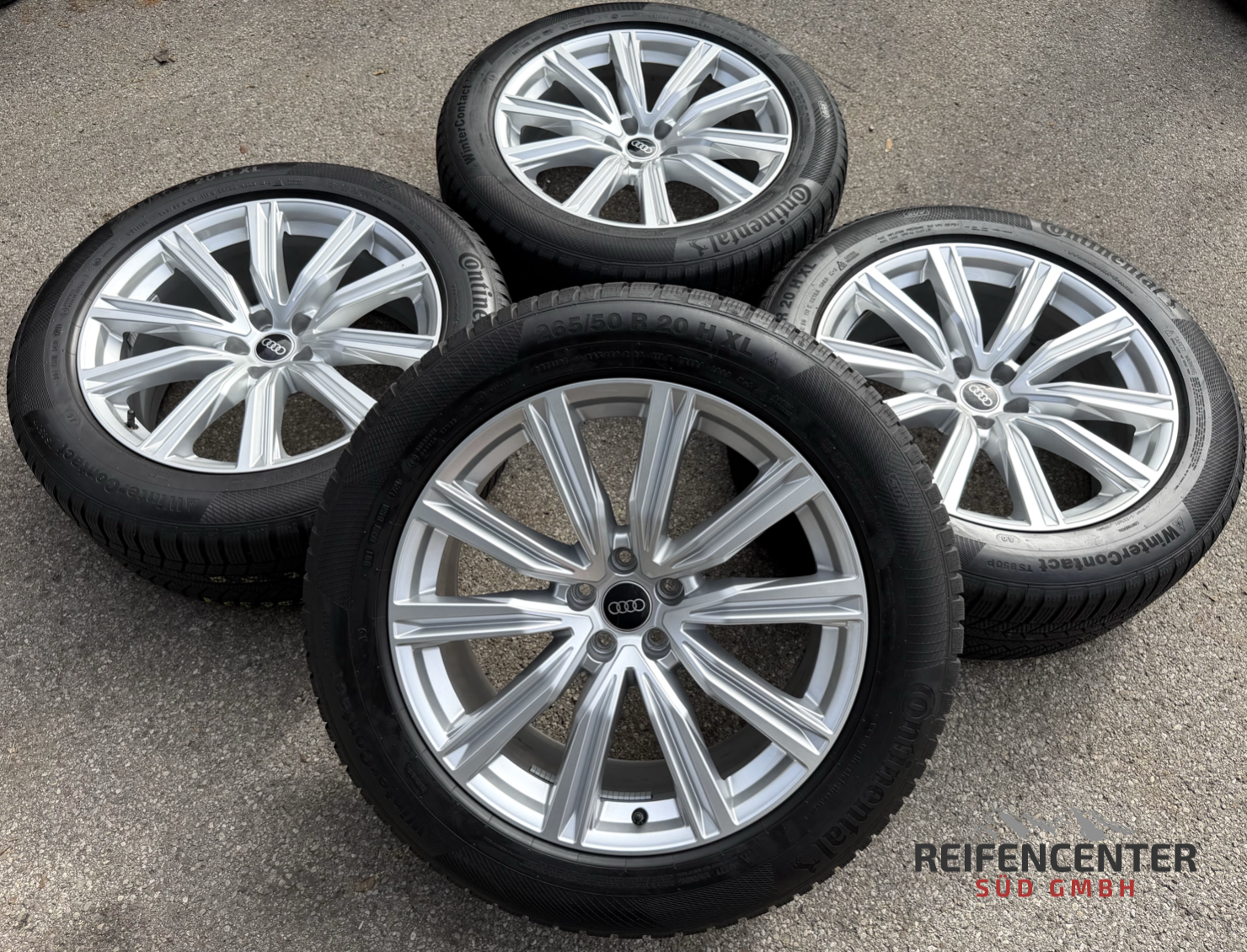 4 ruedas de invierno de aleación originales de 20" para Audi Q8 SQ8 4M8601025DK 265/50R20 111H Continental 2024