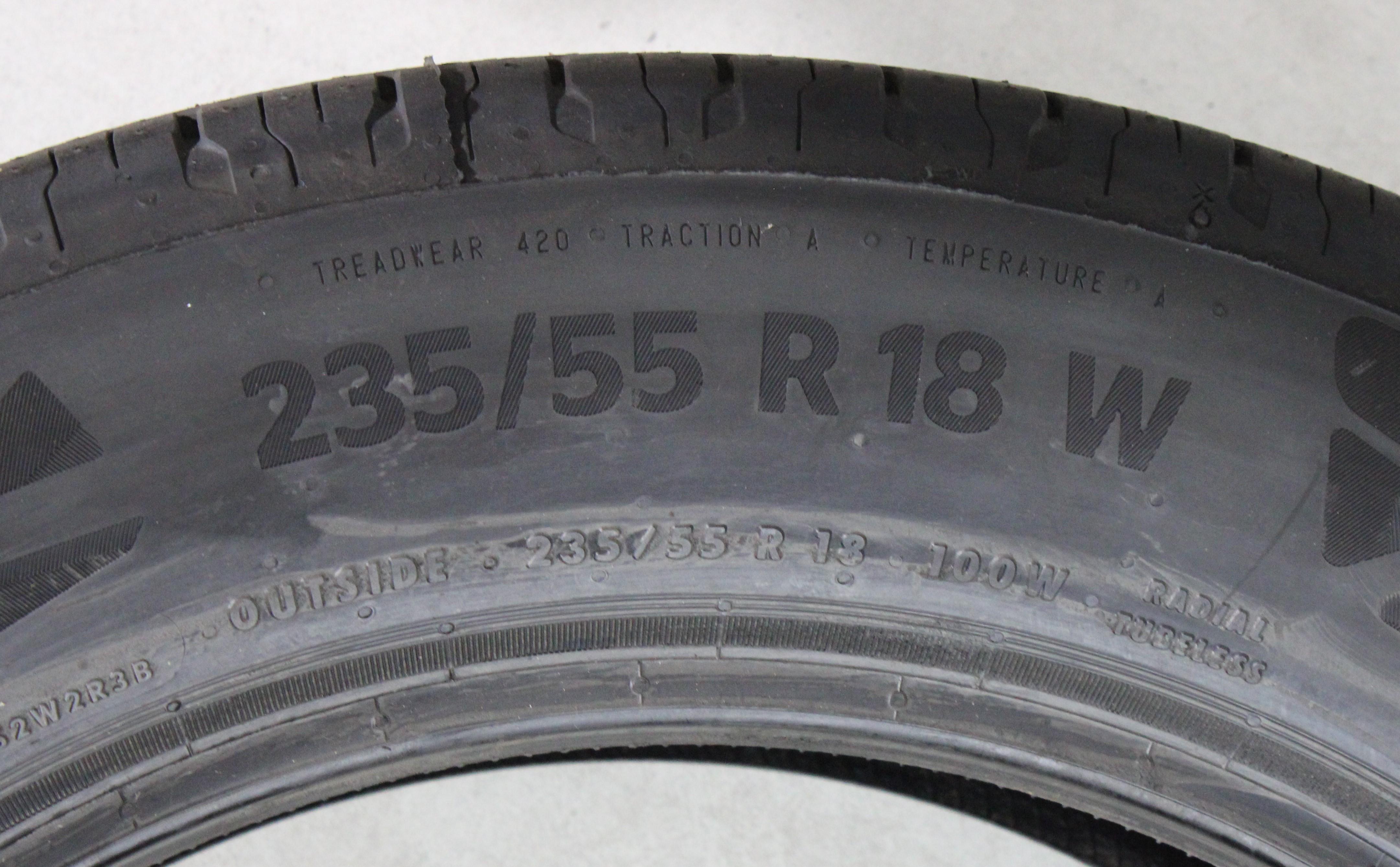 4 x 235/55R18 100W pneus été Continental Eco Contact 6 MO avec sculpture complète 2026