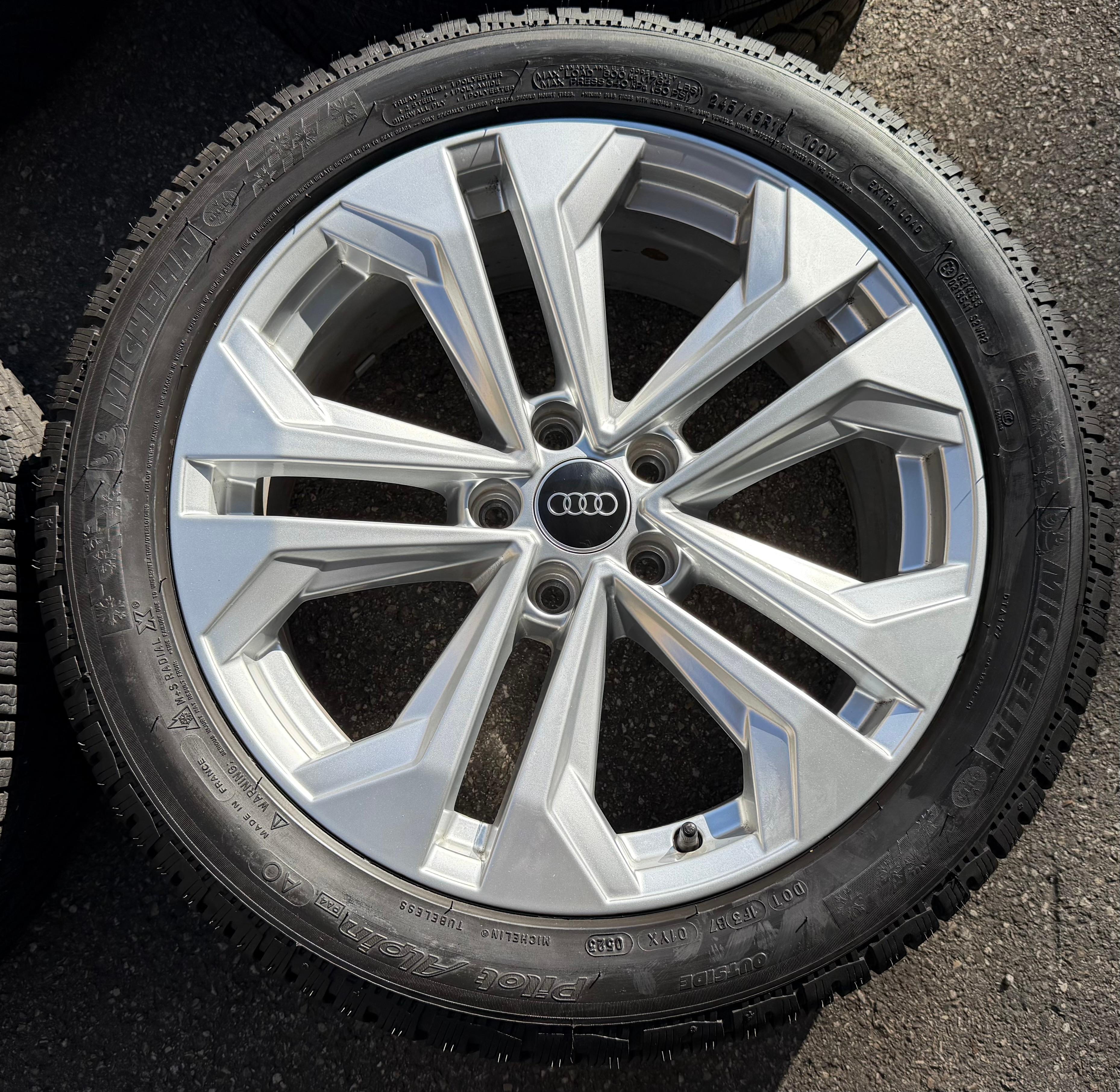 4 ruedas de invierno de aleación originales de 18" para Audi A4 Allroad 8W B9 8W9601025L 245/45R18 100V Michelin