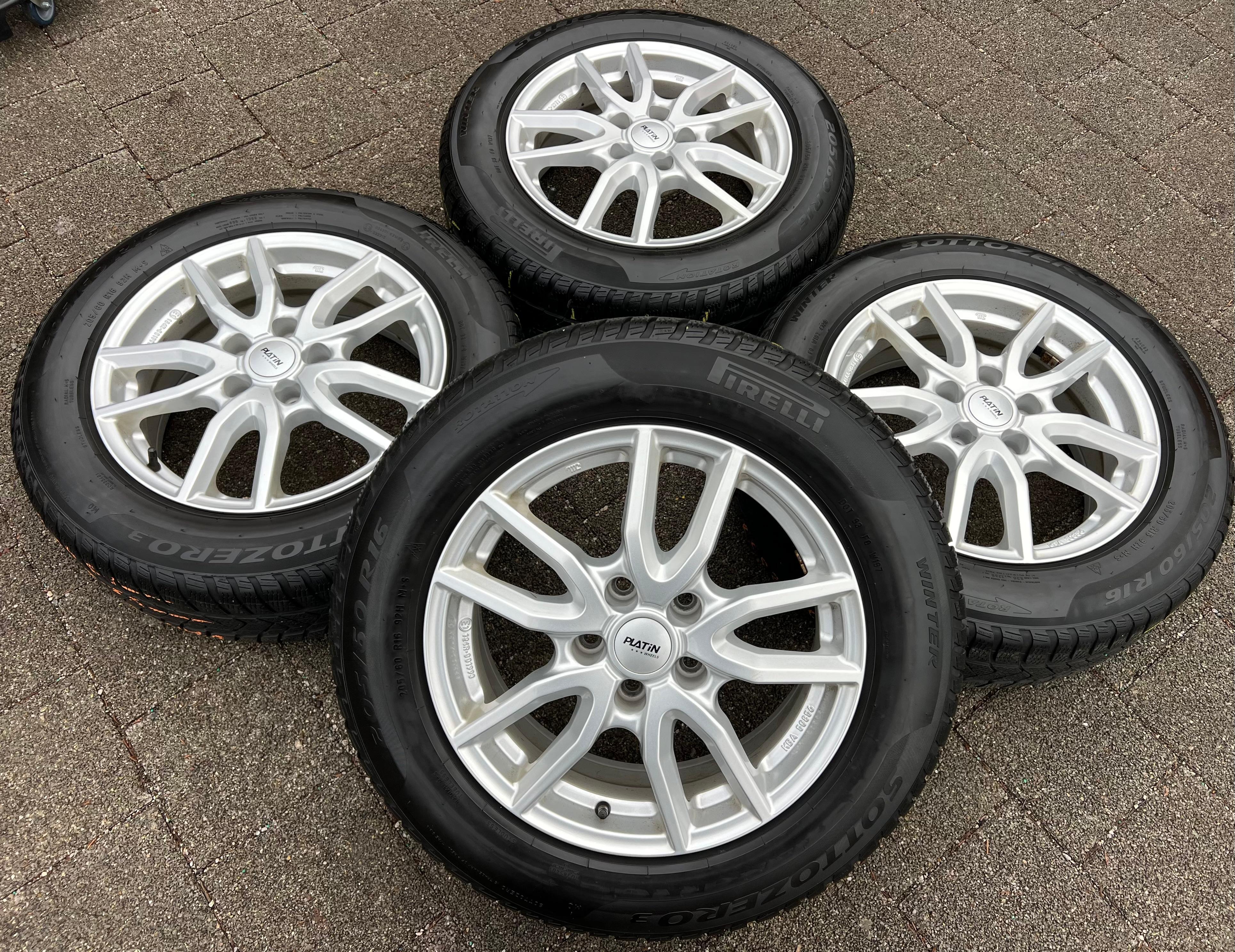 4 ALU WINTERRÄDER VW T-ROC A11 205/60R16 92H PIRELLI FREIHAUS
