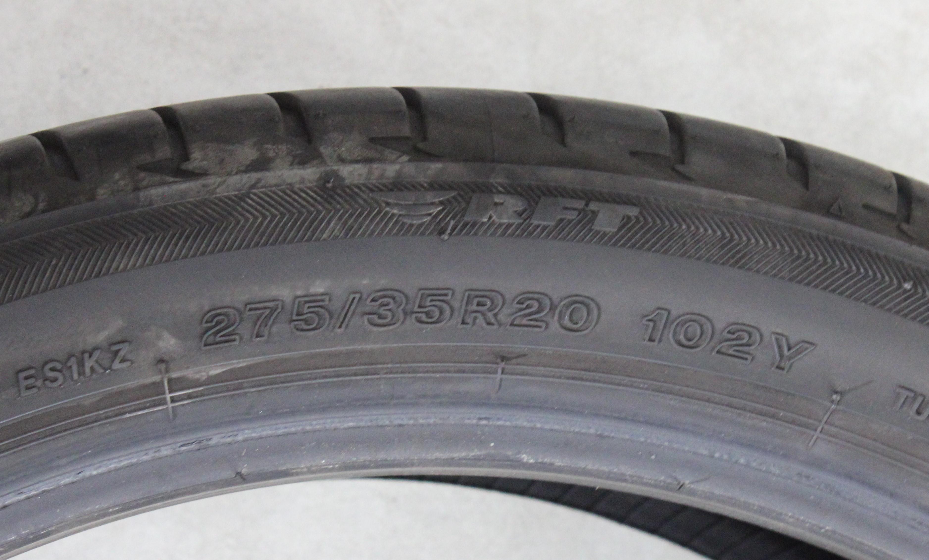 2 pneus été Bridgestone Potenza S001 275/35R20 102Y * Runflat, 4,5 mm, 2020