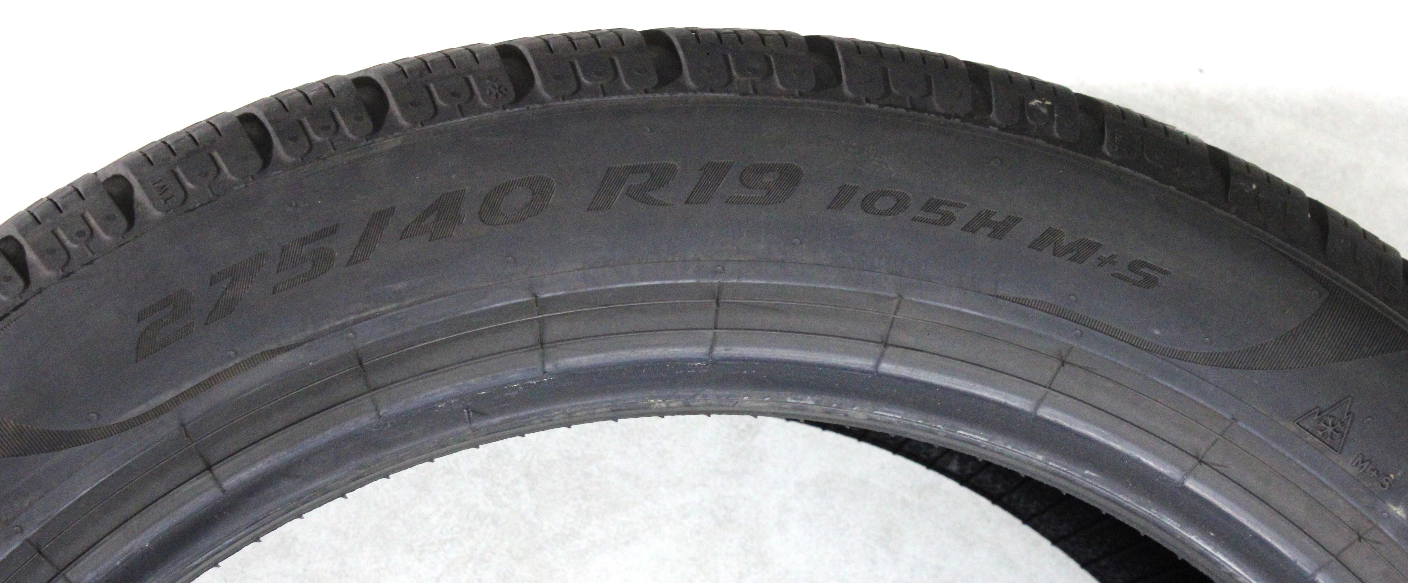 2 x 275/40R19 105H Winterreifen Pirelli Pzero Winter MO* in der Mitte 4-5mm und auf den Schultern 5,5-6mm. 2024