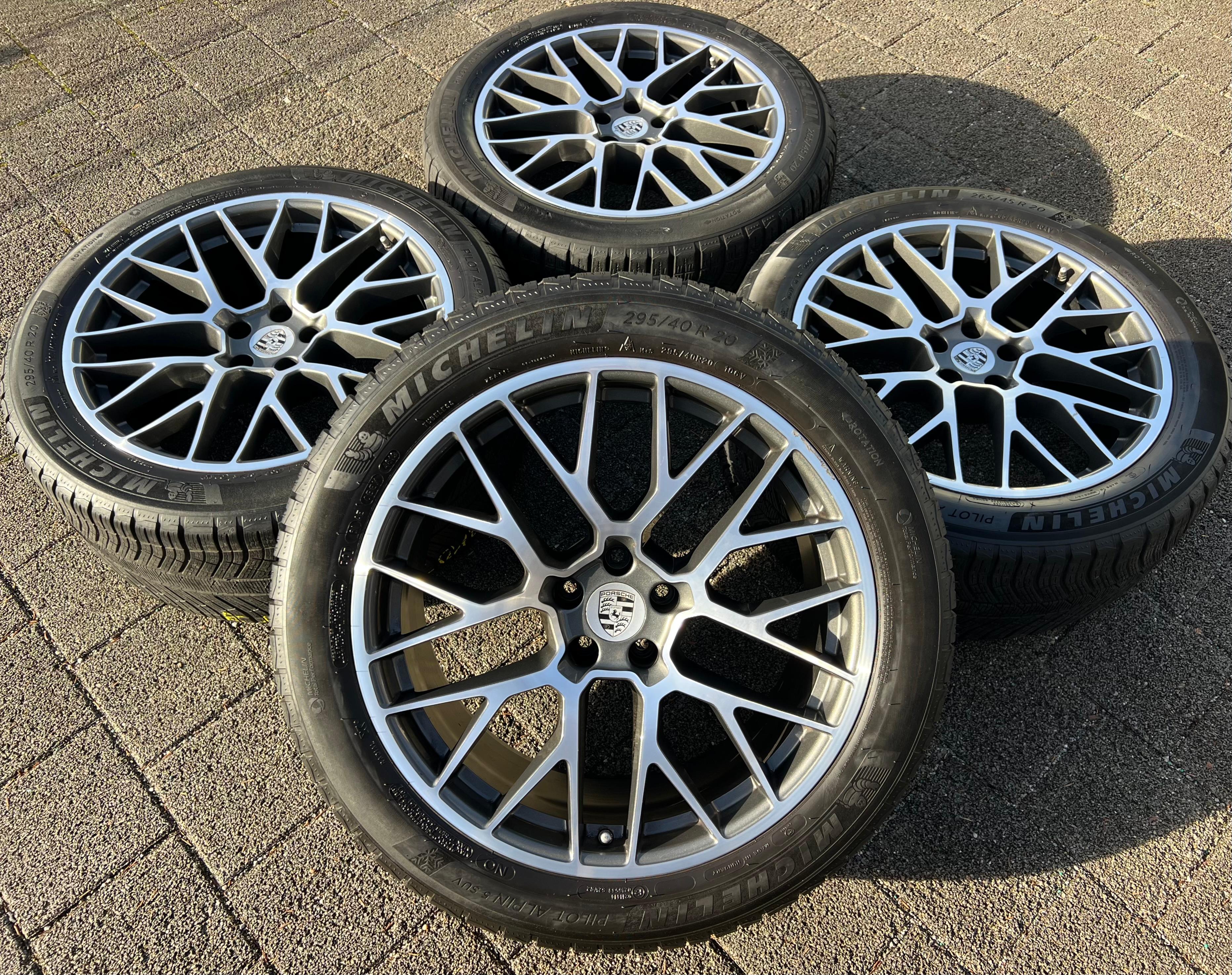 4 LLANTAS DE ALEACIÓN ORIGINALES DE 20" PARA INVIERNO PORSCHE MACAN I Y II RS SPYDER CON NEUMÁTICOS MICHELIN