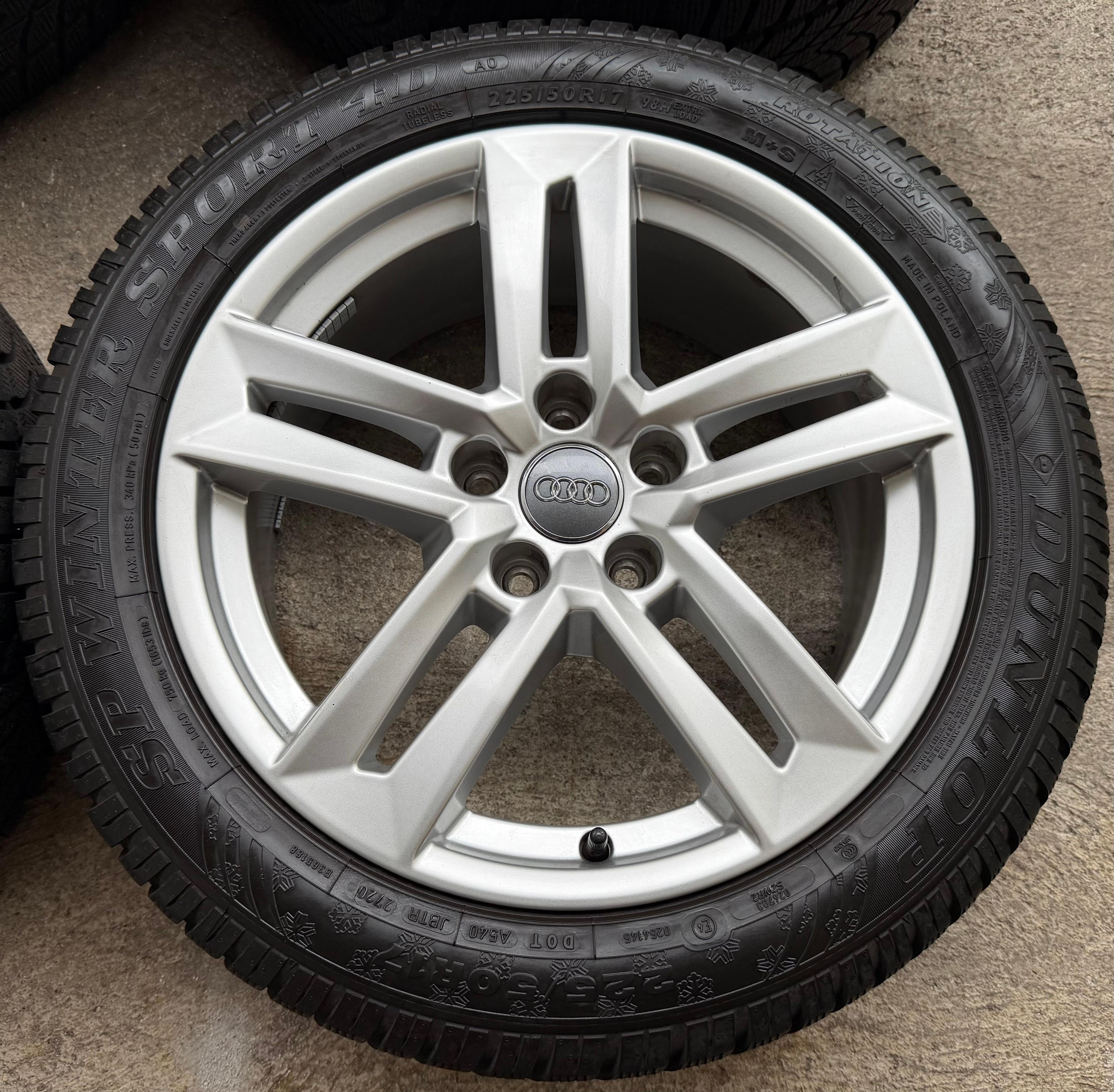 4 Original 17" Alu Winterräder Audi A4 B9 8W 8W0601025P 225/50R17 98H Dunlop