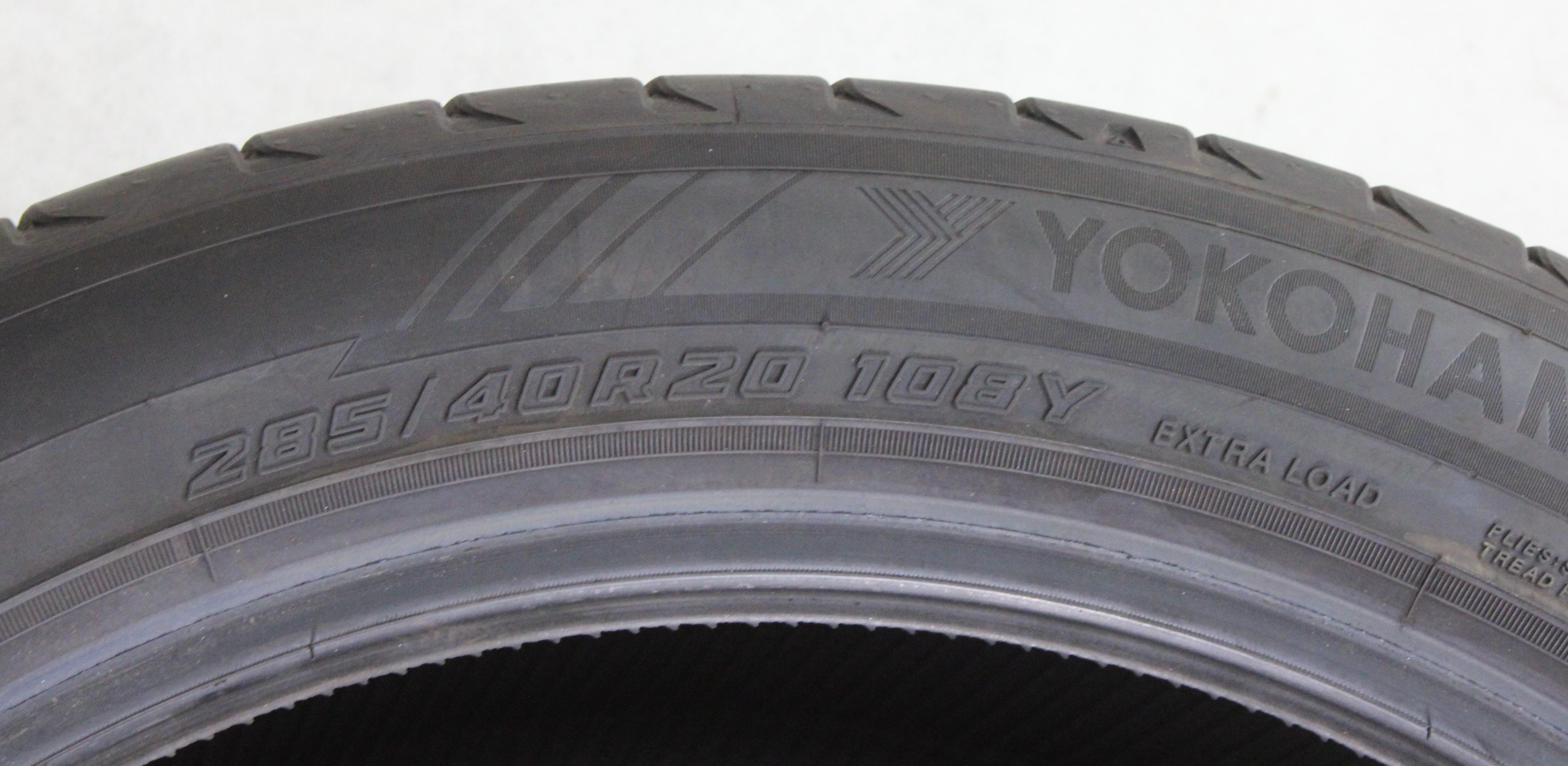 2 x 285/40R20 108Y Sommerreifen Yokohama Advan Sport V107 * 5-5,5mm 2025 XL