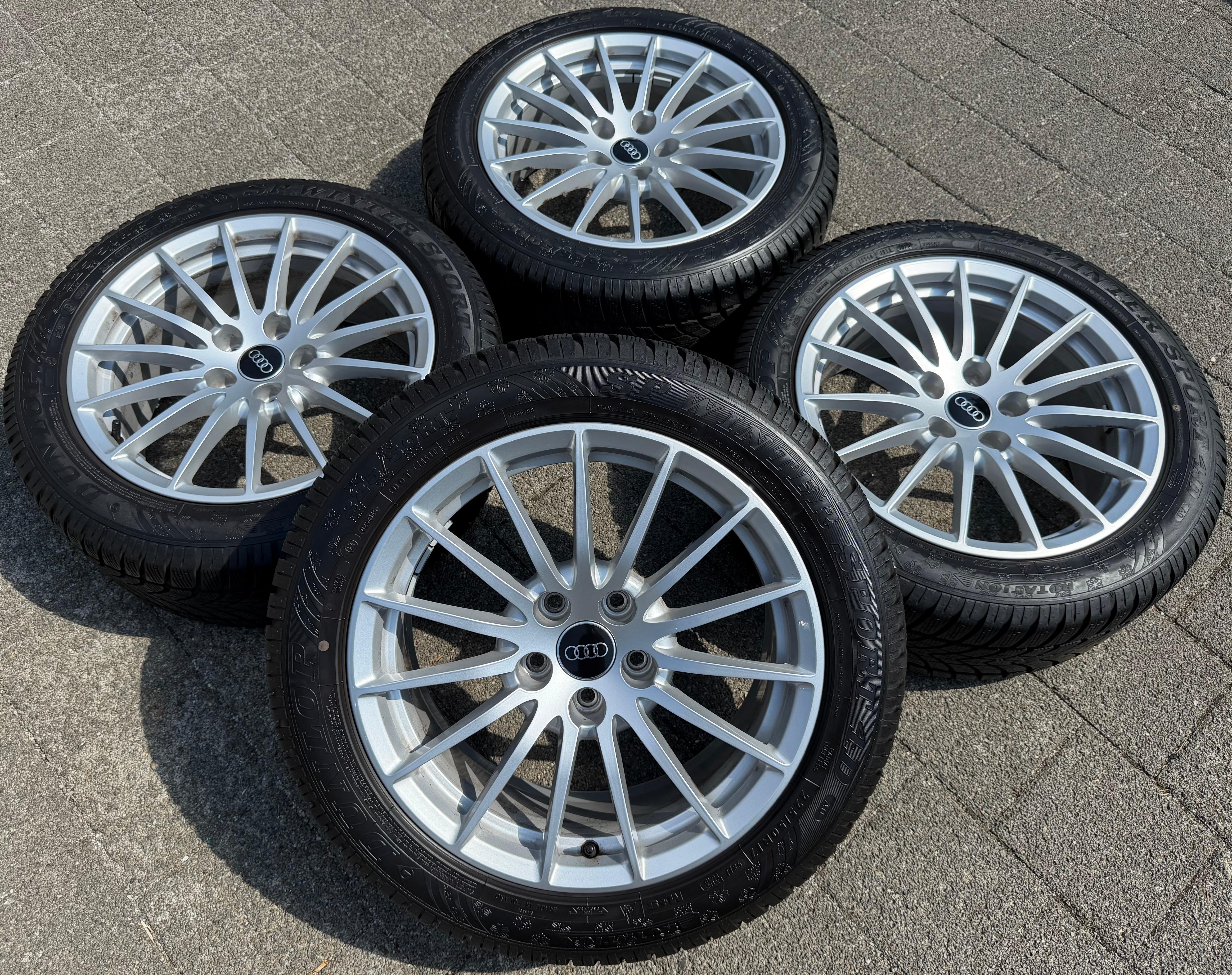 4 ORIGINAL 17" ALU WINTERRÄDER AUDI A5 F5 8W 225/50R17 98H 8W0601025AE DUNLOP