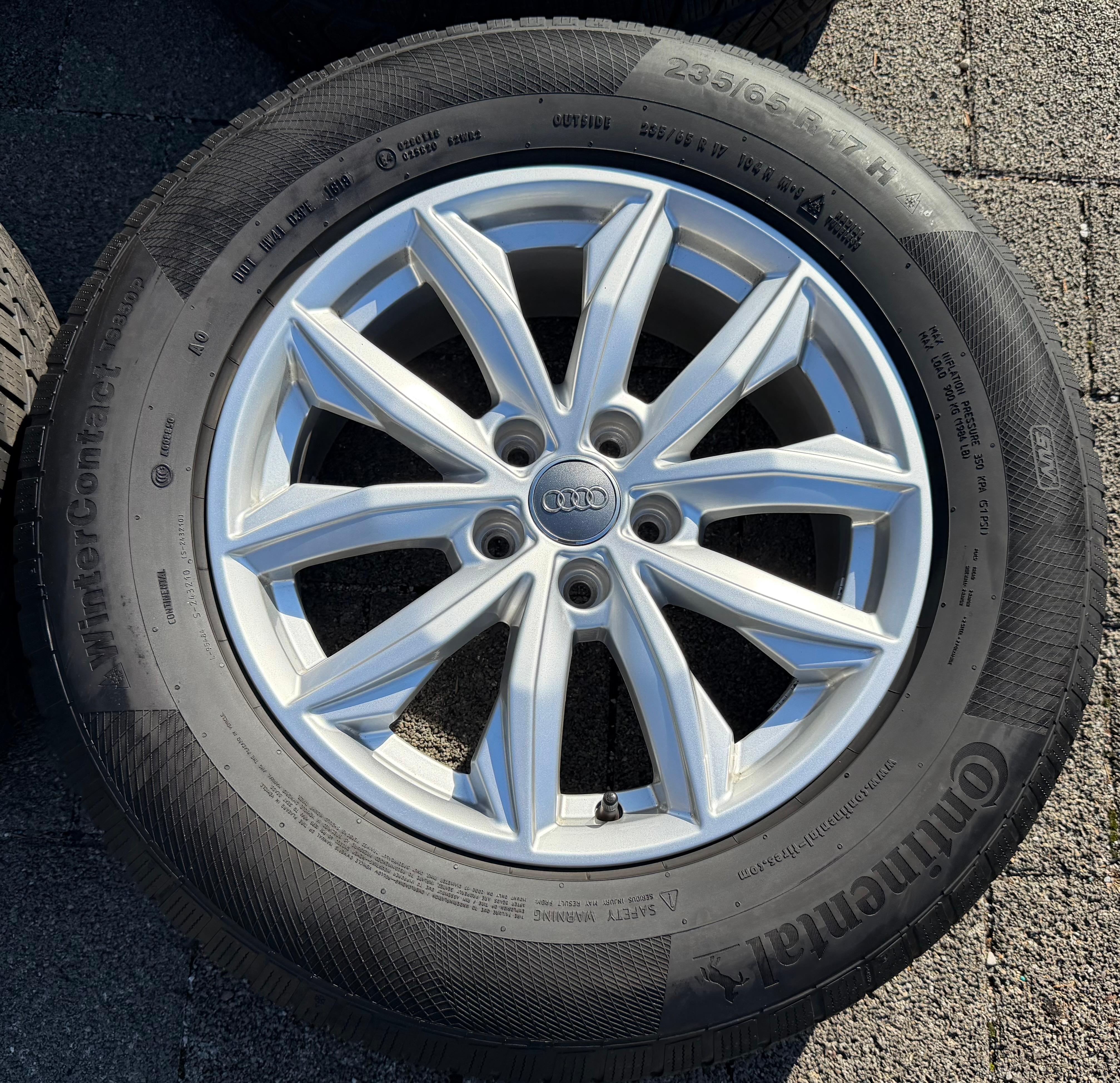 4 Original 17" Alu Winterräder Audi Q5 FY 80A601025J 7x17 ET34 235/65R17 104H