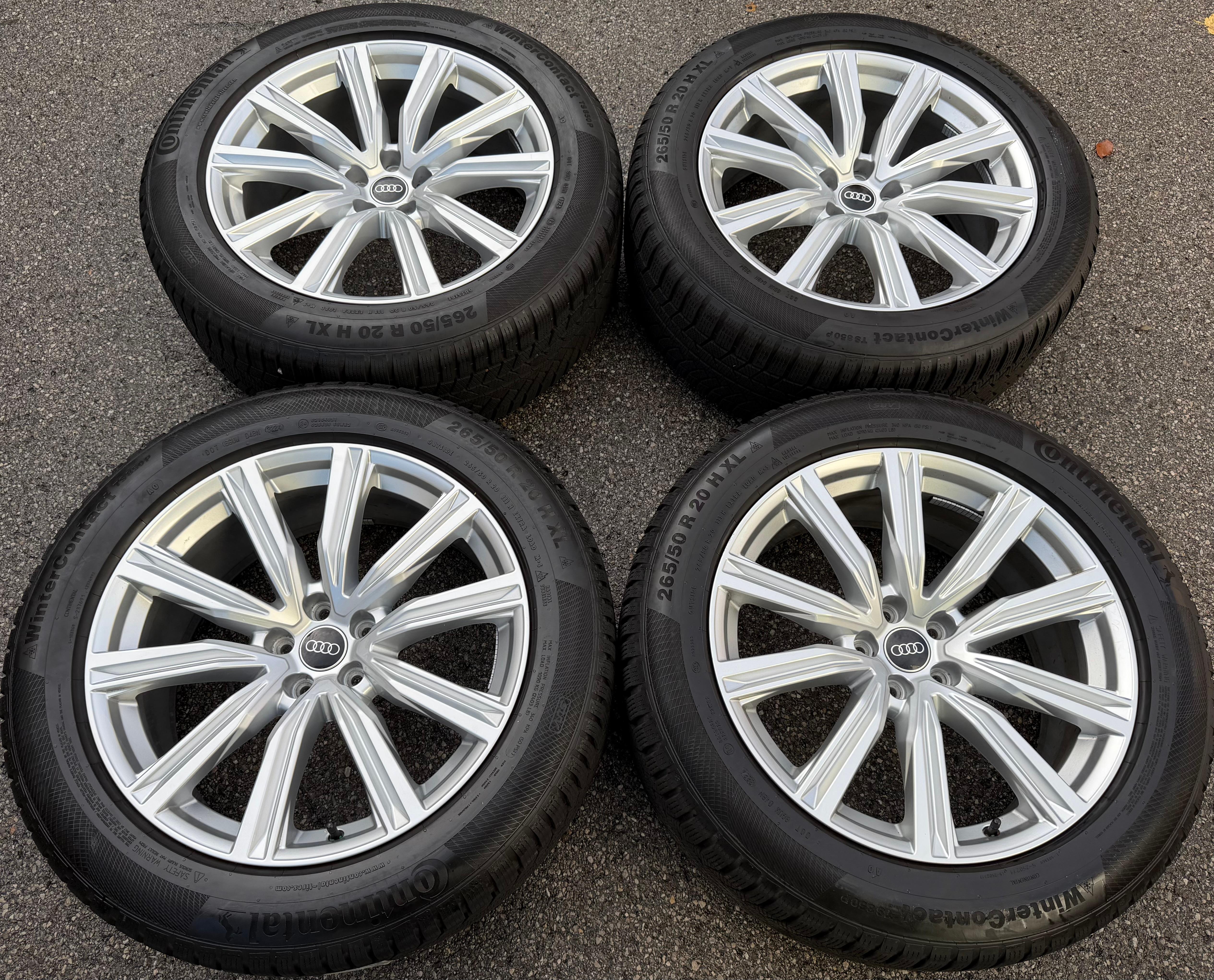 4 Original 20" Alu Winterräder Audi Q8 SQ8 4M8601025DK 265/50R20 111H Continental