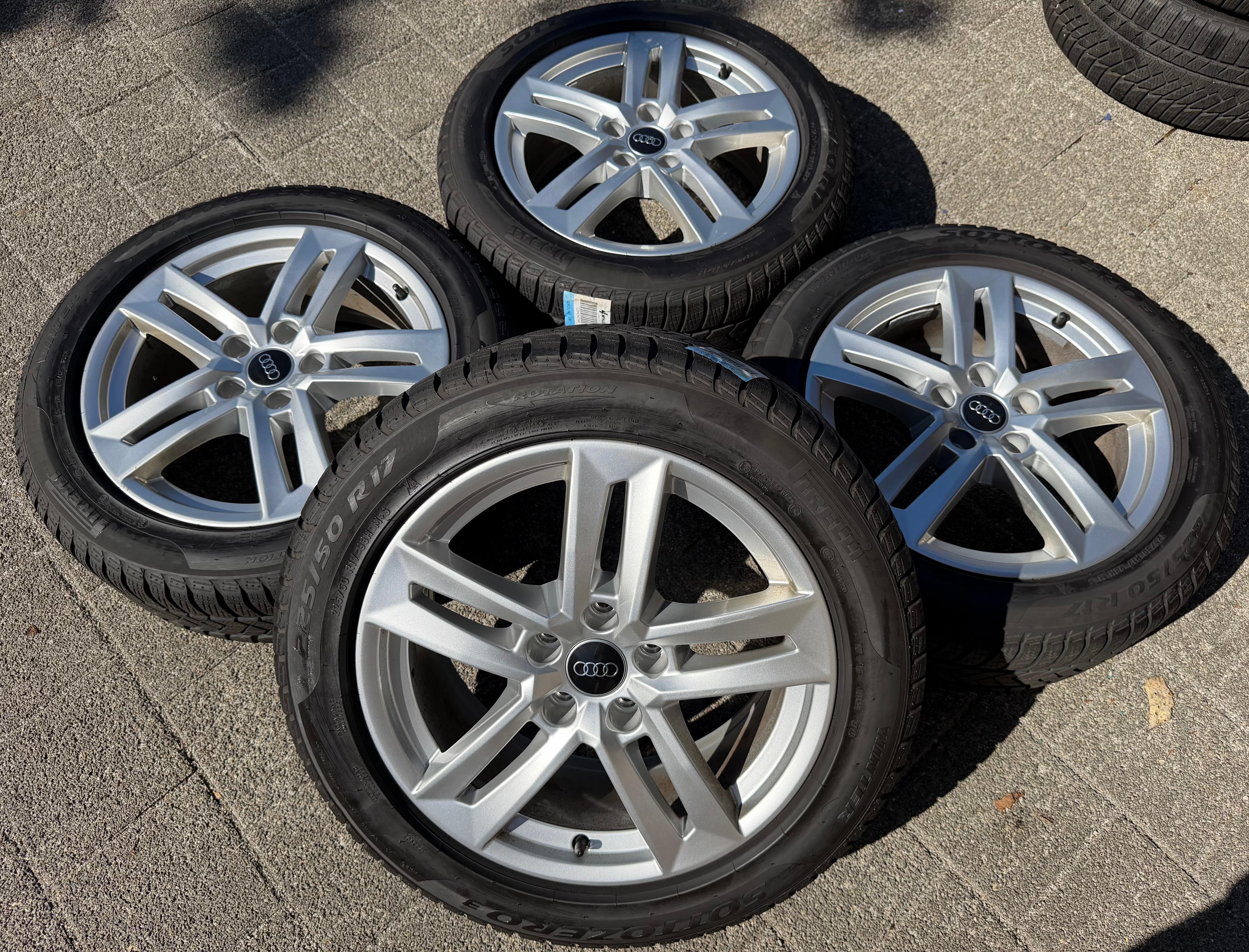 4 Original 17" Alu Winterräder Audi A4 B9 8W 8W0601025P 225/50R17 98H PIrelli 2024