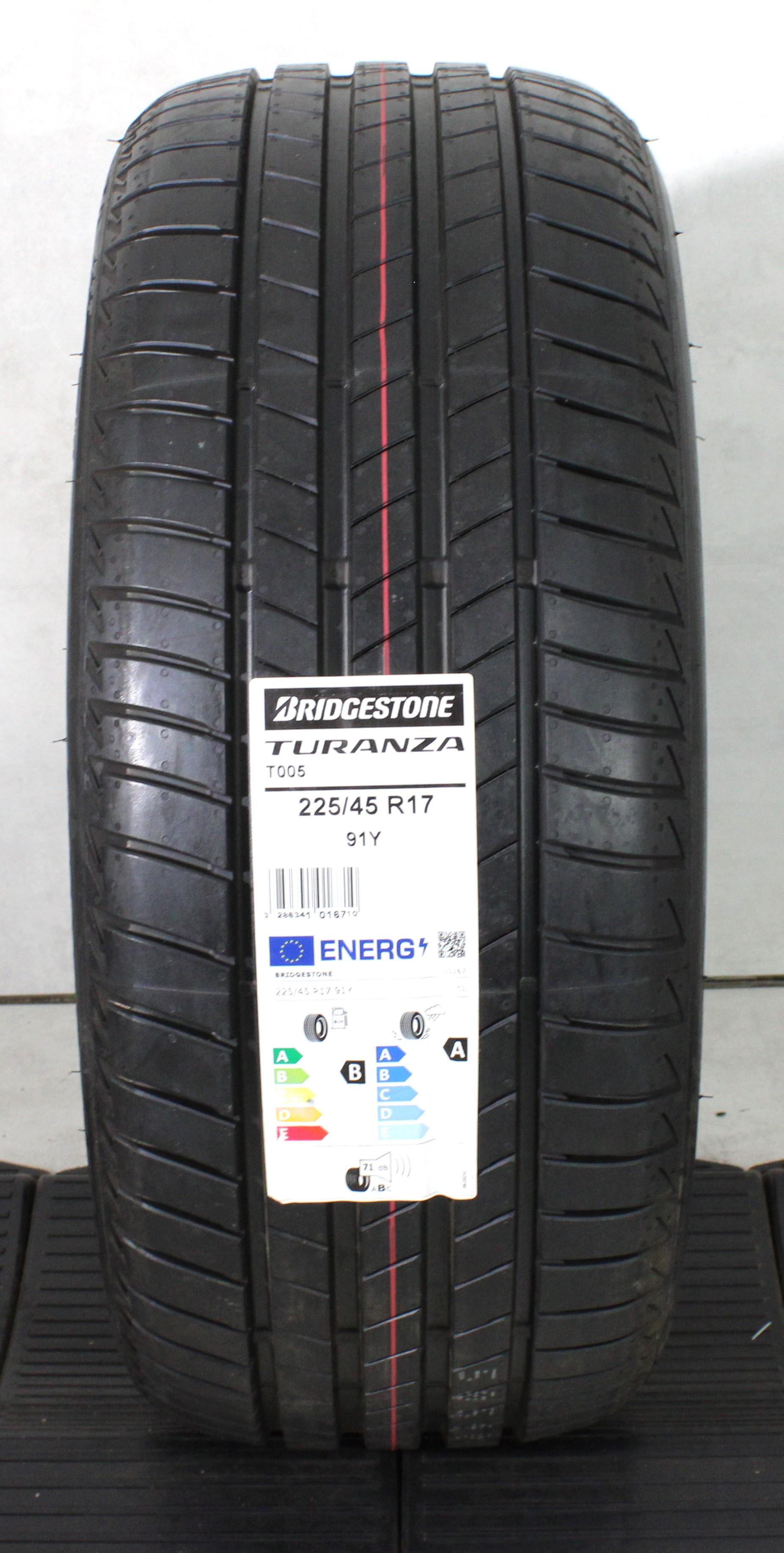 1 x 225/45R17 91Y Neumático de verano Bridgestone Turanza T005 NUEVO 2022