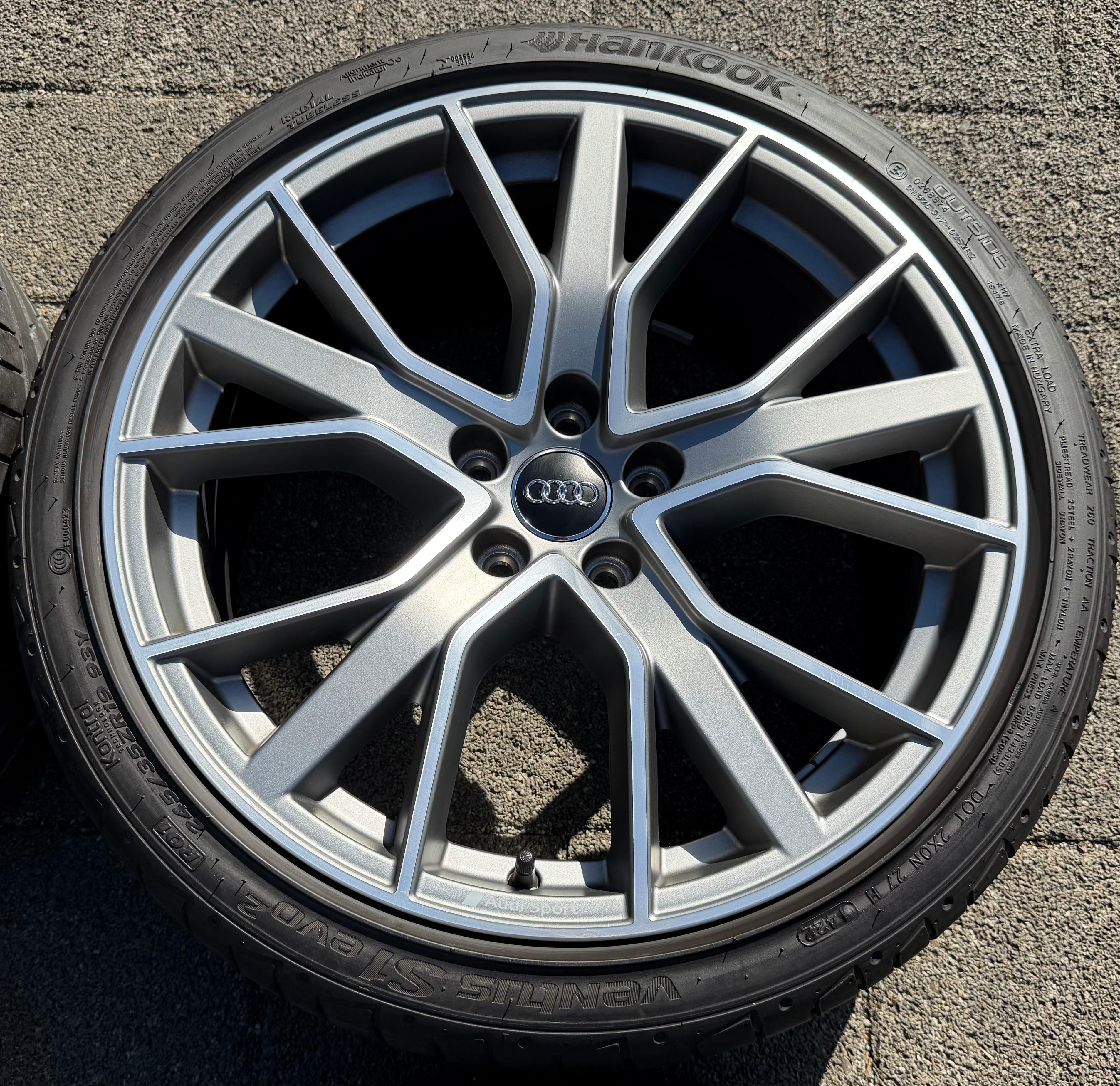4 originele 19" lichtmetalen zomerwielen Audi A4 S4 8W B9 8W0601025DH 245/35R19 93Y Hankook