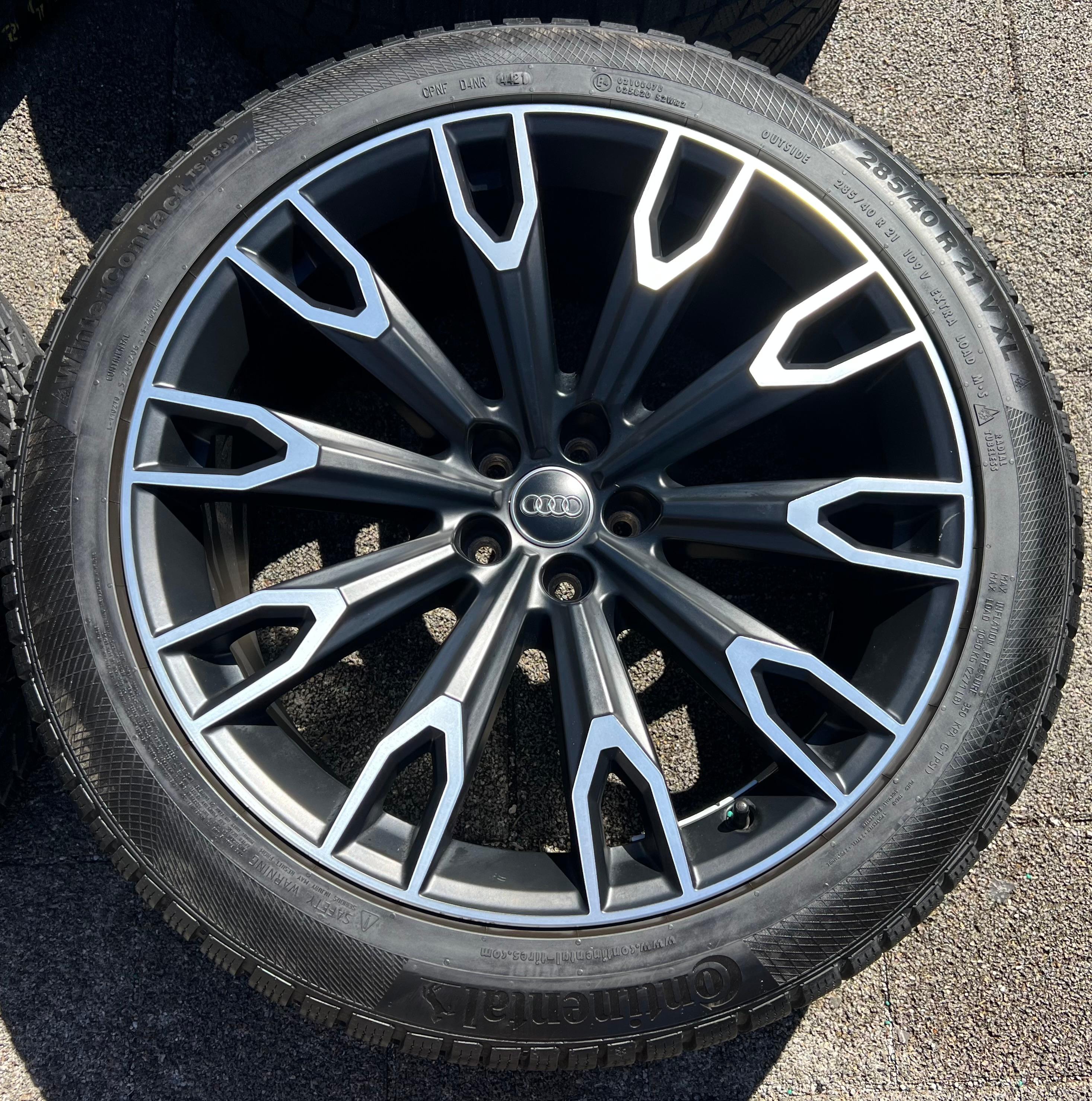 4 ORIGINAL 21" ALU WINTERRÄDER AUDI Q7 4M TALEA 4M0071491 285/40R21 109V FREIHAU