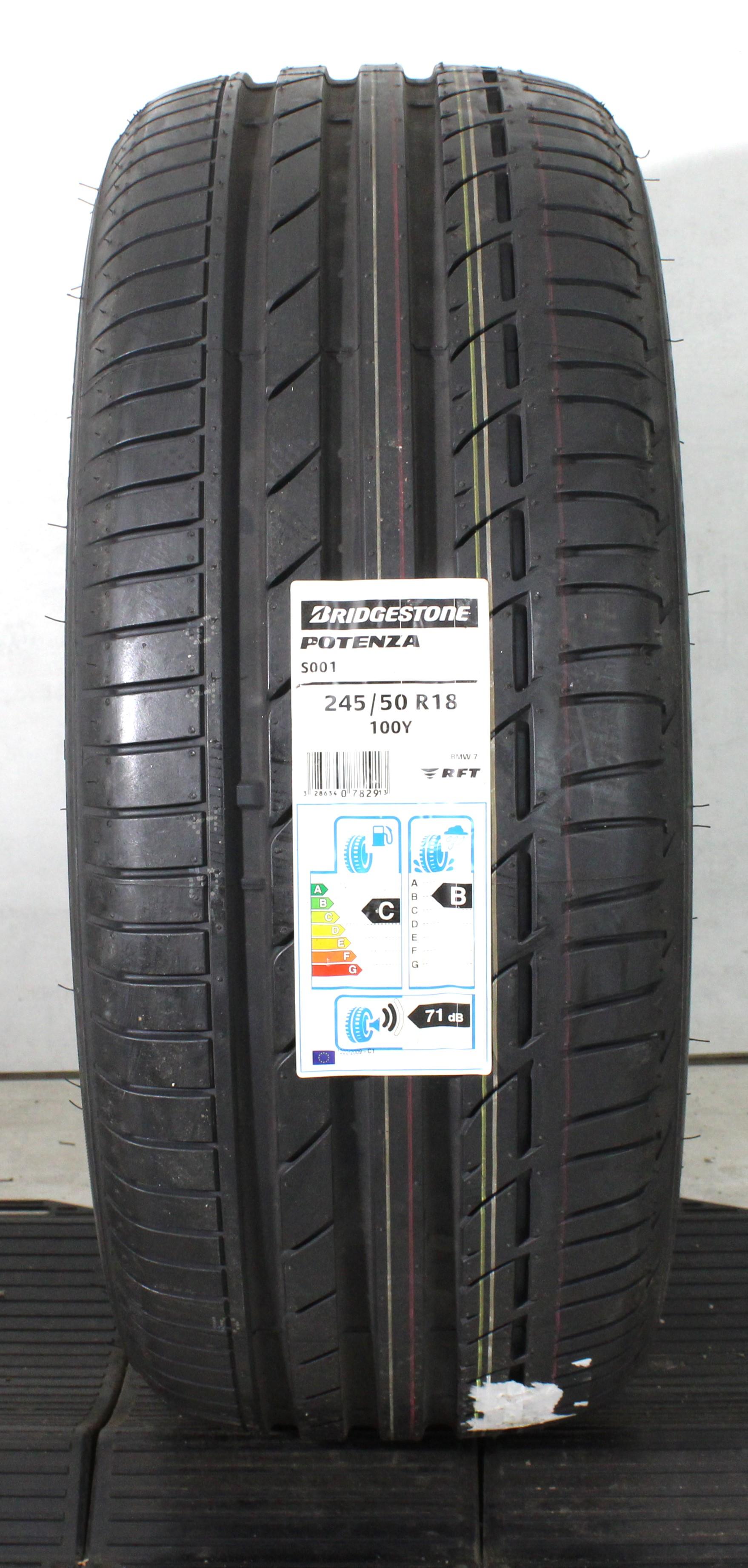 1 x 245/50R18 100Y Sommerreifen Bridgestone Potenza S001 Runflat NEU 2019 *