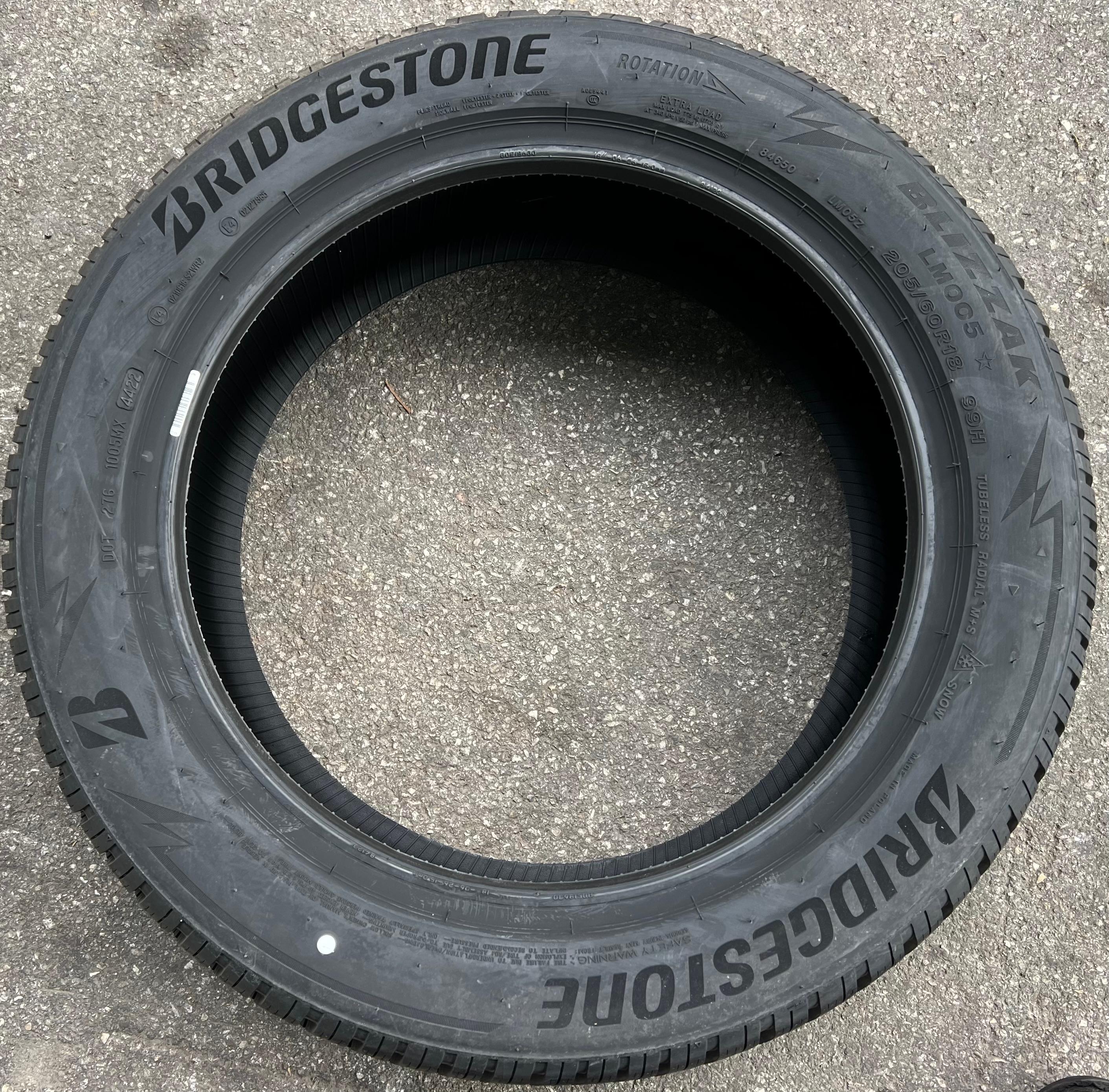 4 x 205/60R18 99H winterbanden Bridgestone Blizzak LM005 2022 NIEUW Gratis levering