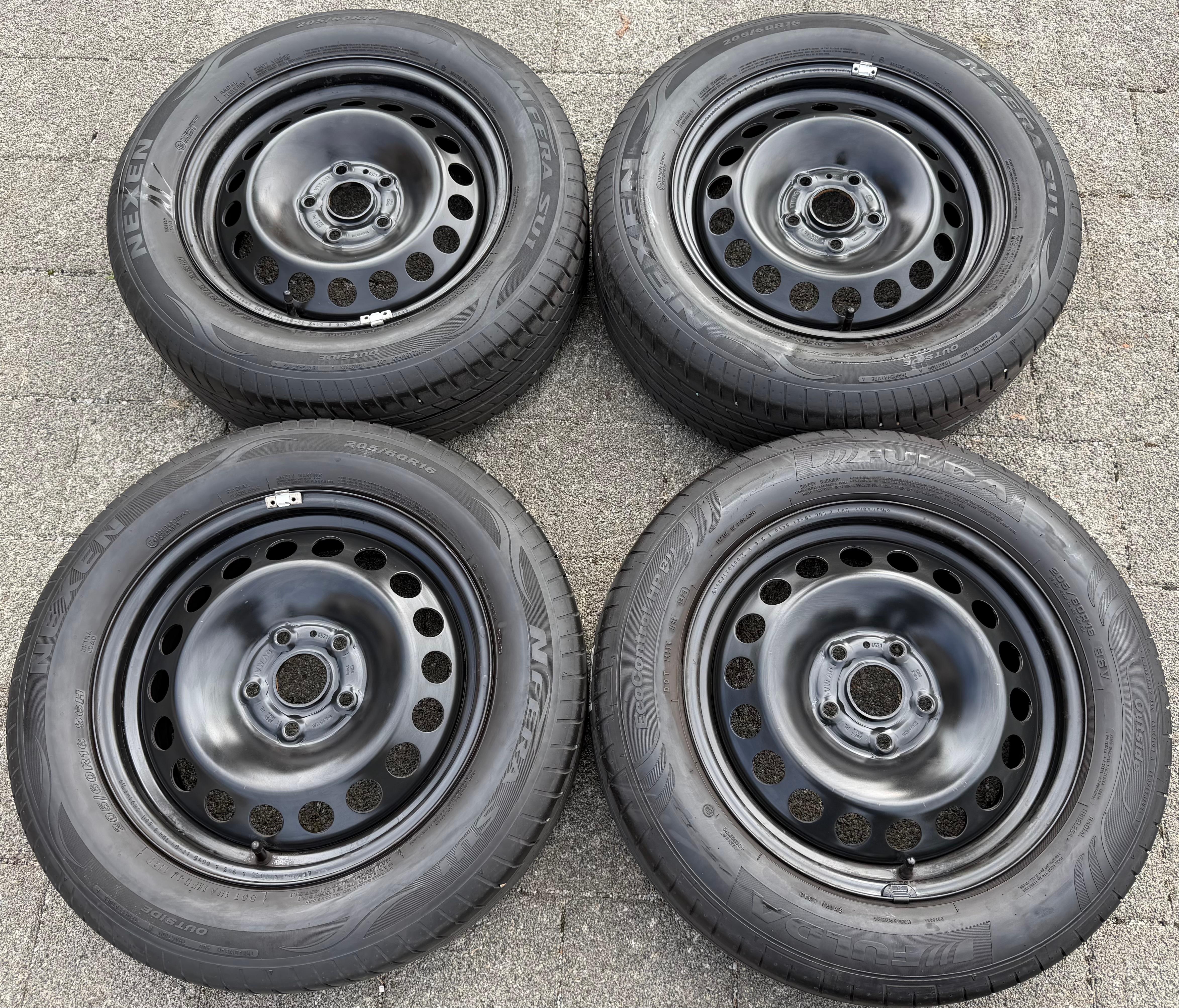 4 ORIGINAL STAHLFELGEN 16" FELGEN VW CADDY V SK 6,5x16 ET48 5x112 FREIHAUS