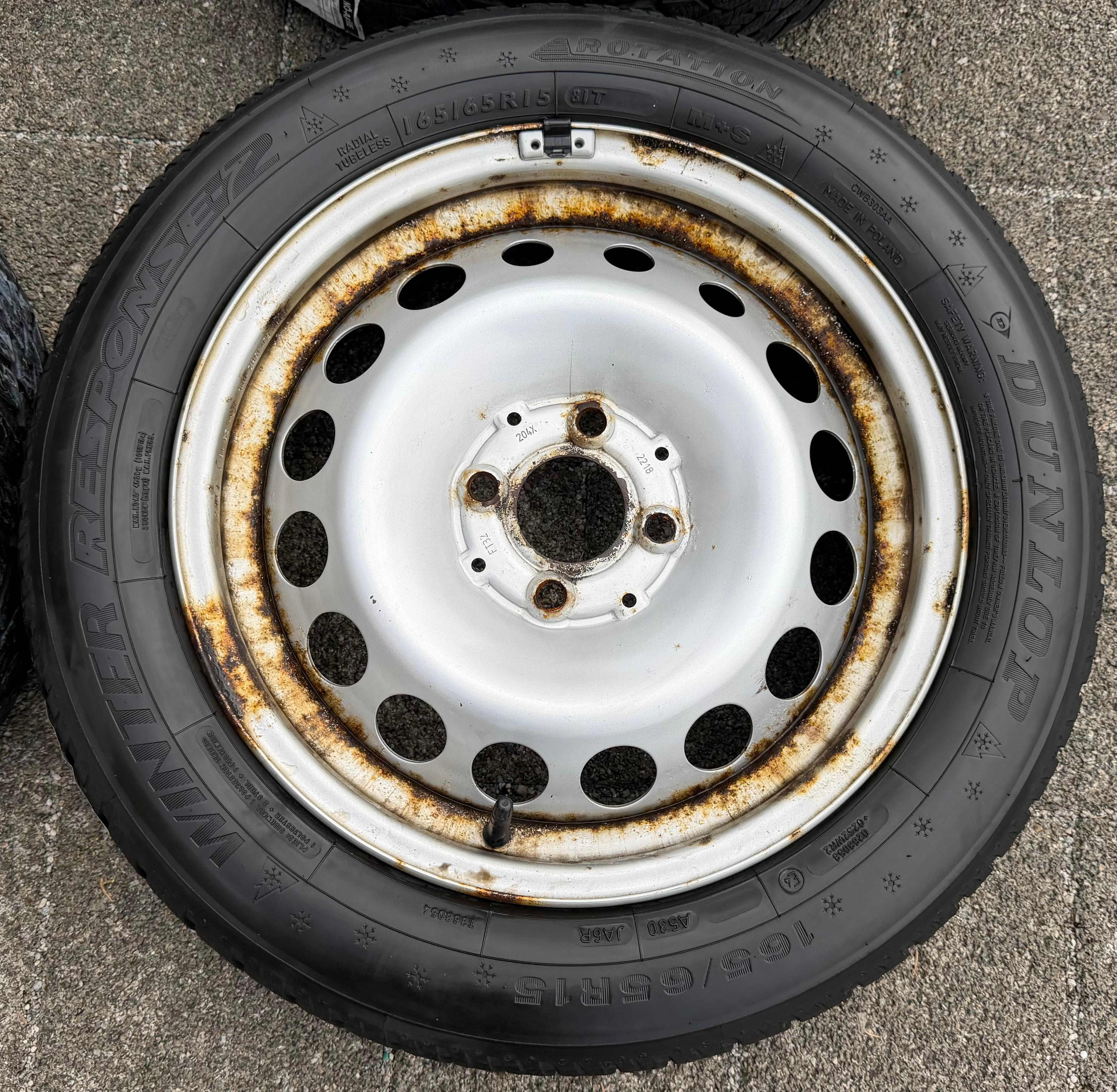4 cerchi in acciaio originali da 15" Smart Fortwo Forfour 453 5x15 ET32 5,5x15 ET42 RDKS