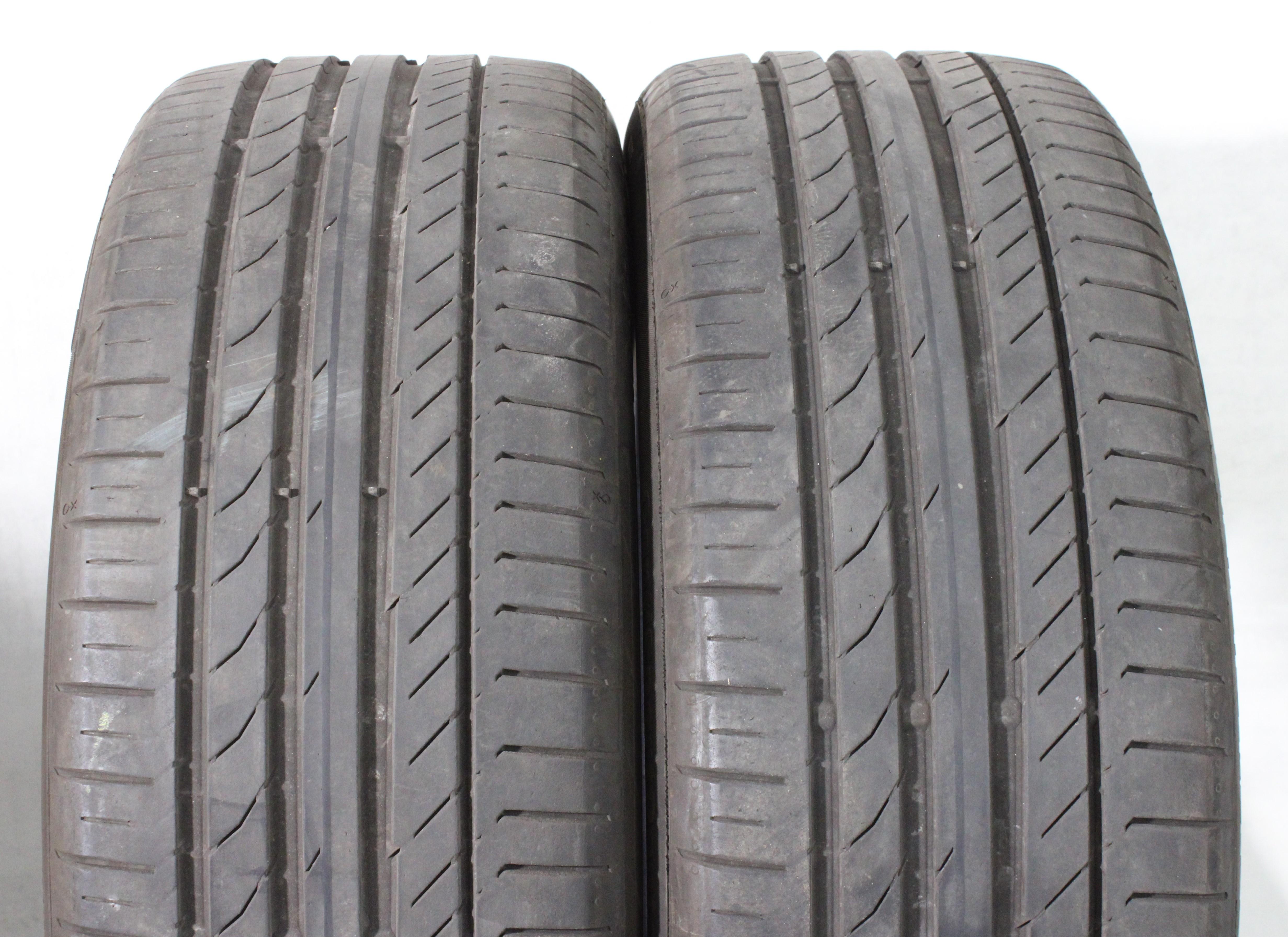 2 pneus d'été Continental Sport Contact 5 225/45R19 92W, profondeur de sculpture 5-5,5 mm, année 2018
