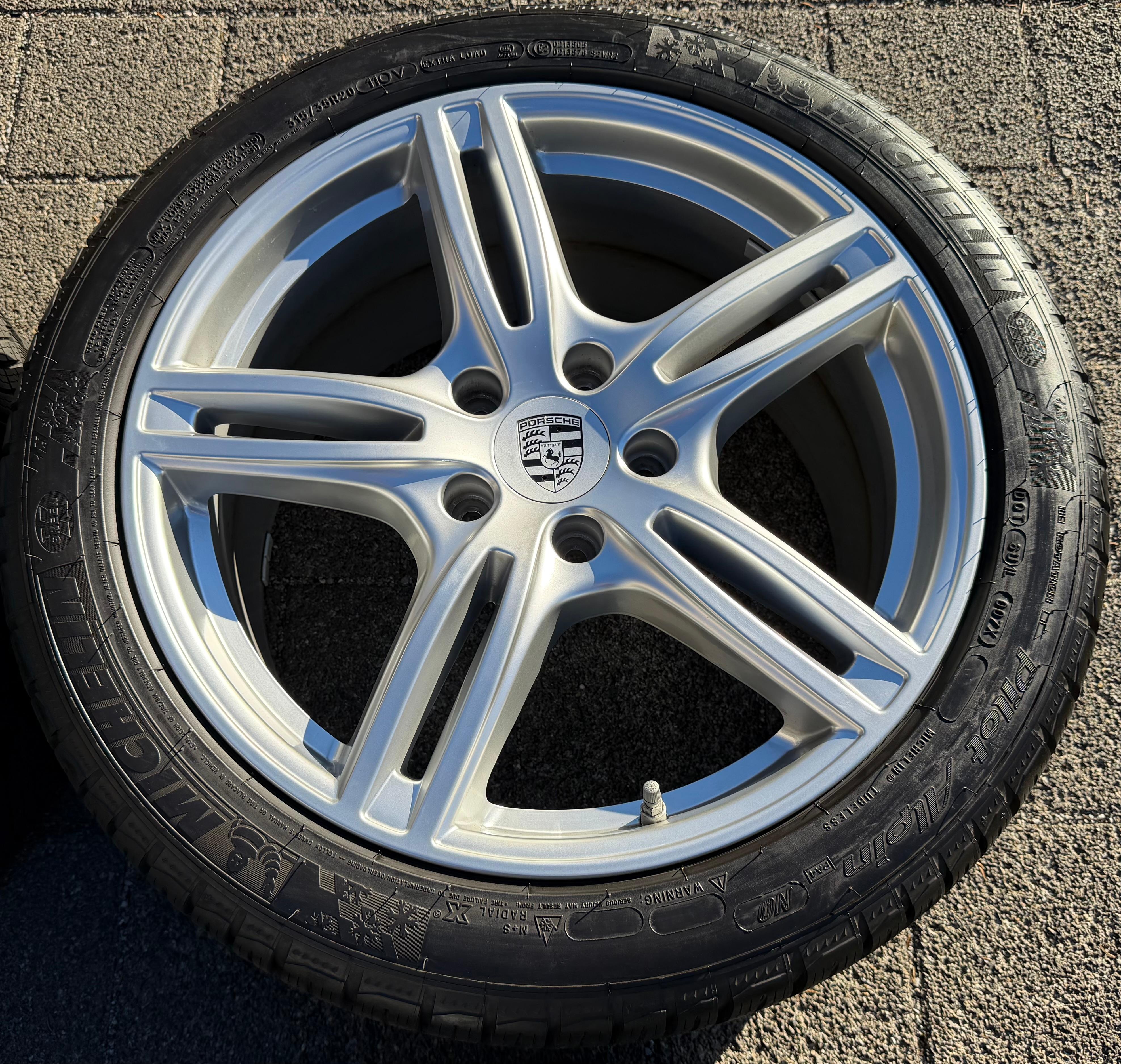 4 ruedas de invierno de aleación originales de 20" para Porsche Panamera 971 971698025B 971698025C Michelin RDKS
