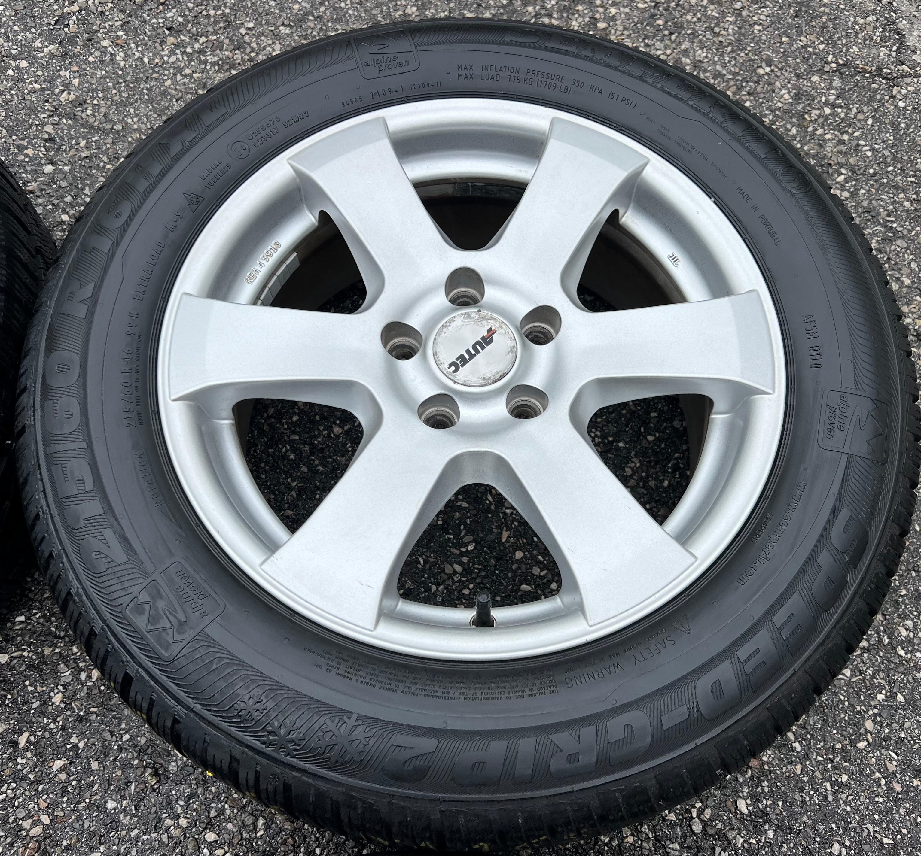 4 ALU 16" WINTERRÄDER PEUGEOT 508 607 215/60R16 99H SEMPERIT FREIHAUS