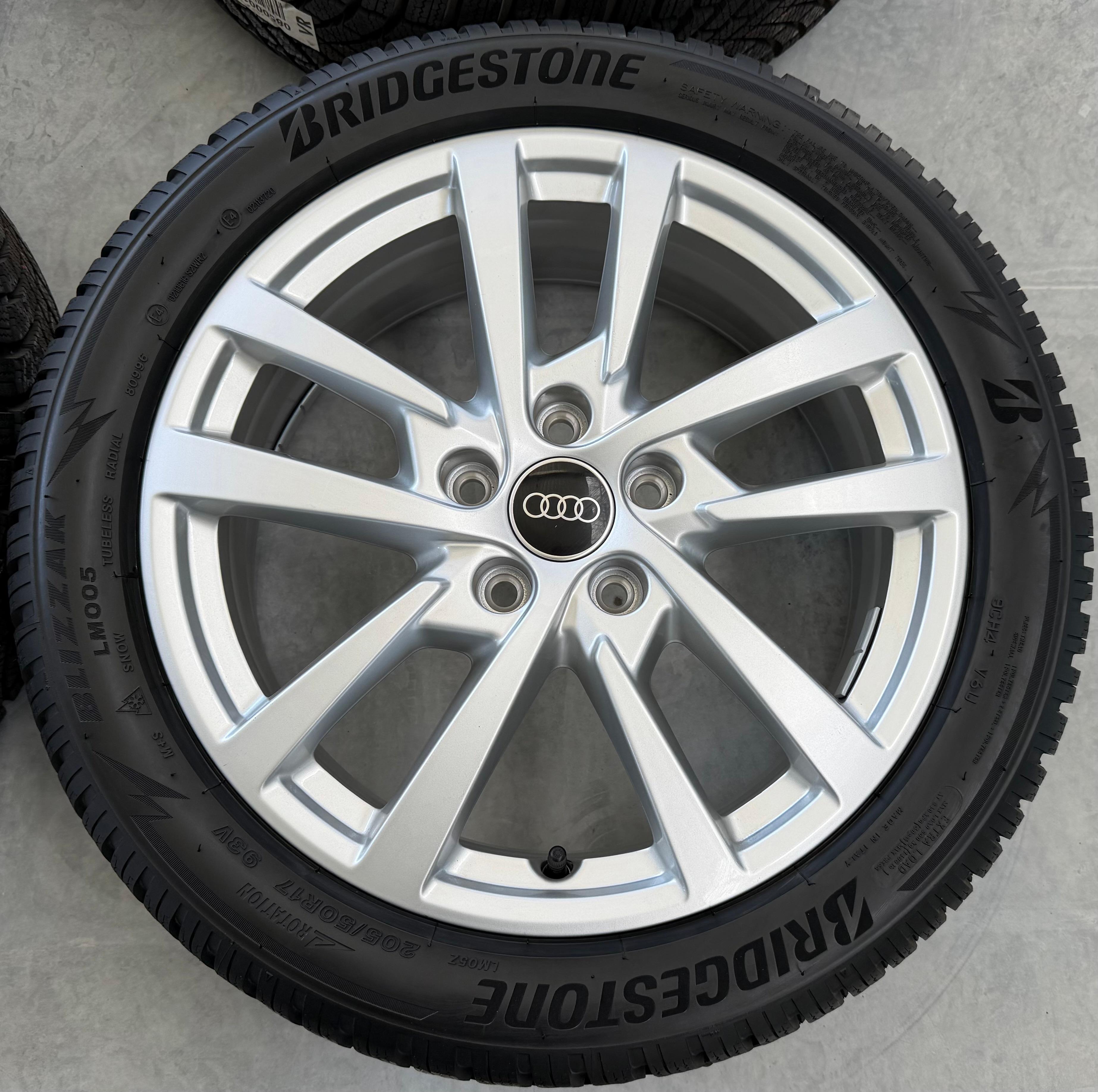 4 Original 17" Alu Winterräder Audi A3 S3 8V 8V0601025DH 205/50R17 93H Bridgestone
