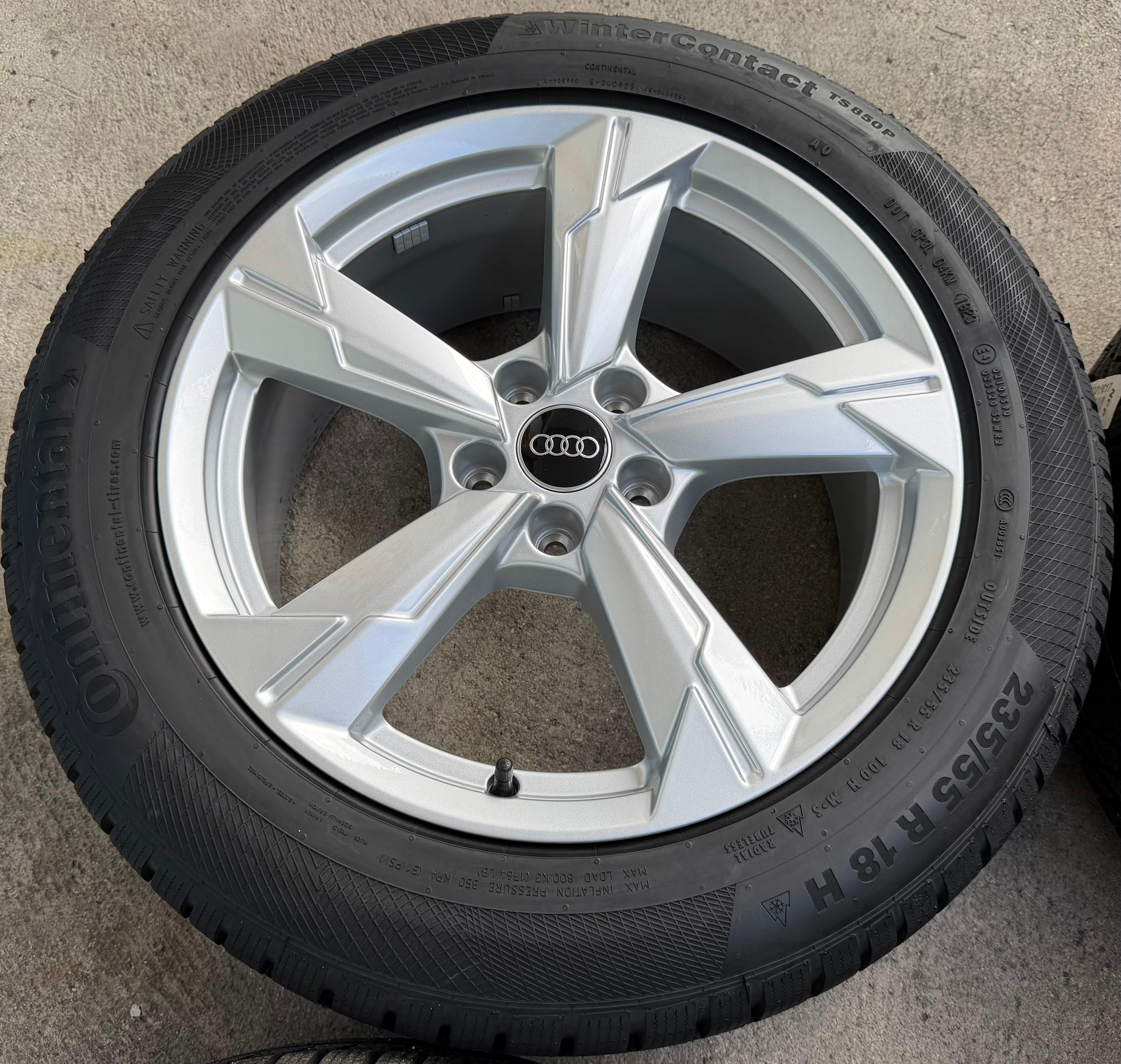4 Original 18" Alu Winterräder Audi A6 Allroad 4K C8 4K0601025D 235/55R18 100H Continental NEU