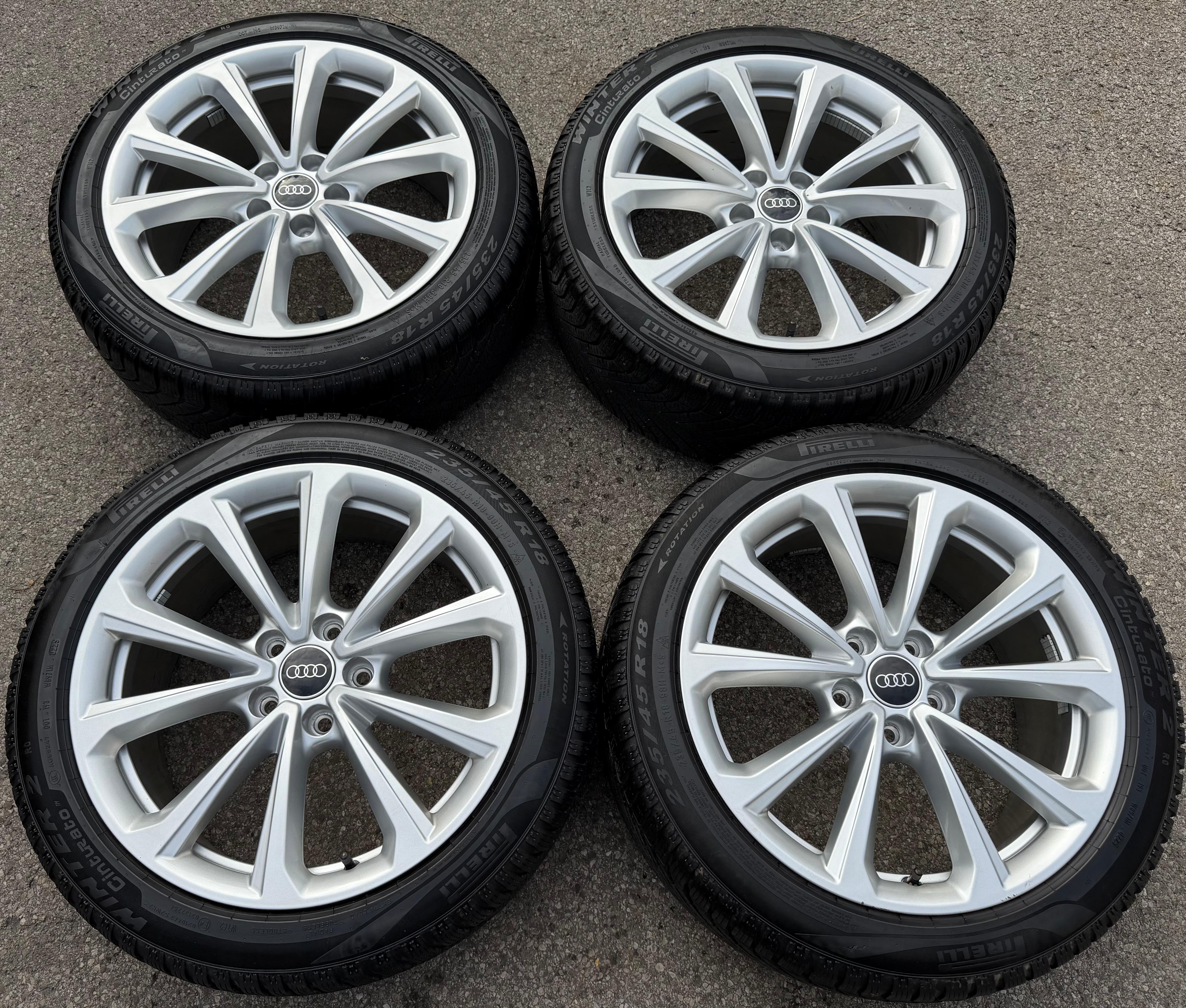 4 llantas de aleación originales de 18" para invierno AUDI A5 S5 FU2 B10 8B3601025D 235/45R18 98H 2025