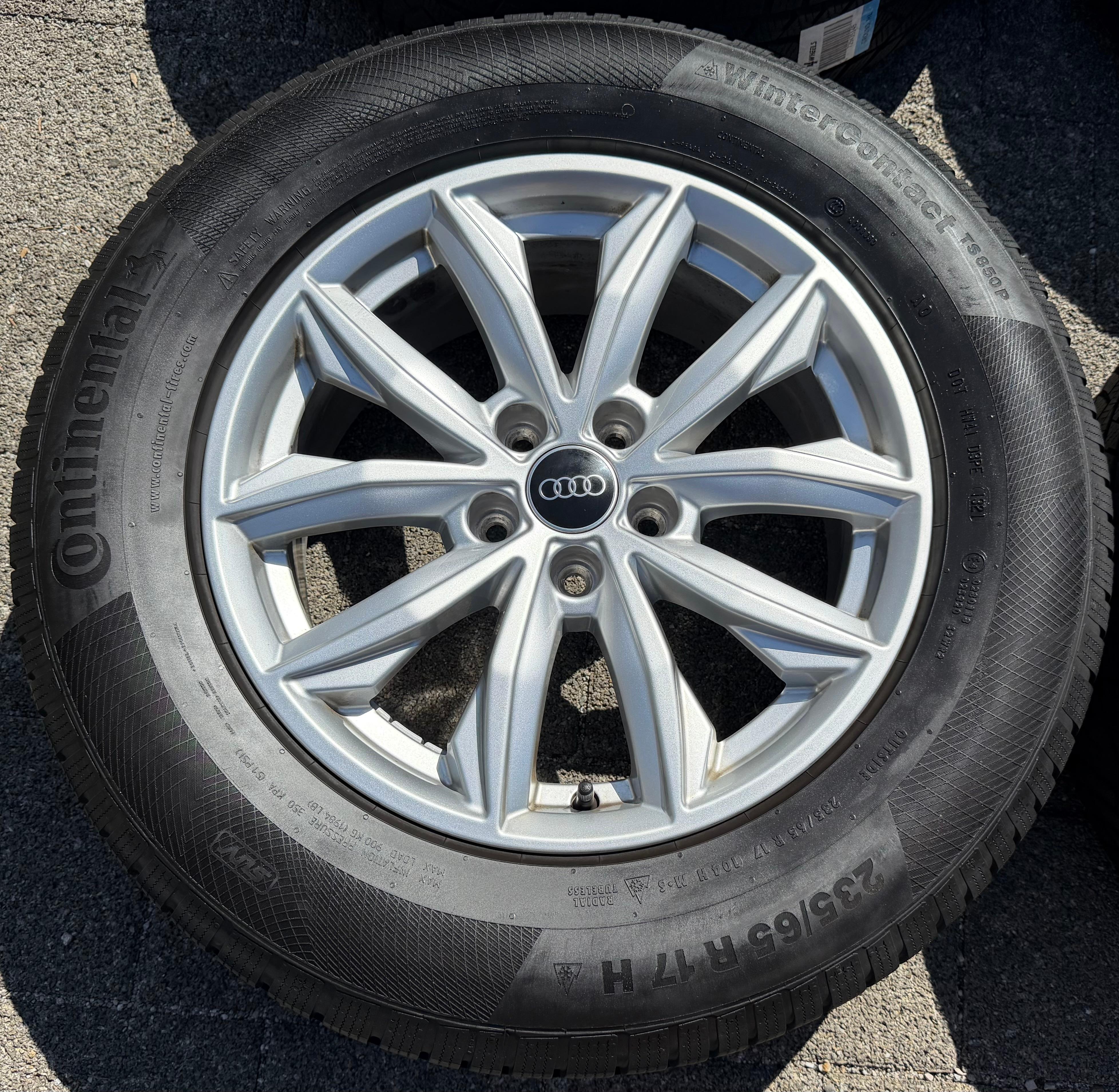 4 Original 17" Alu Winterräder Audi Q5 FY 80A601025J 7x17 ET34 235/65R17 104H Continental