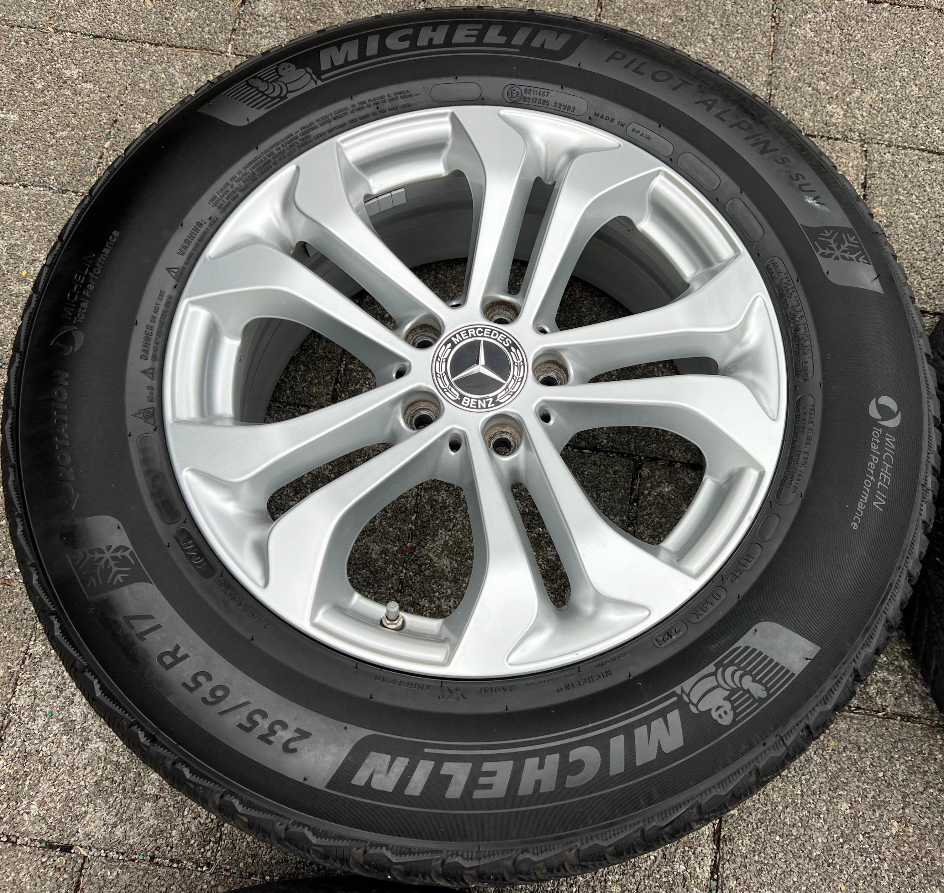 4 ORIGINAL 17" ALU WINTERRÄDER MERCEDES GLC X253 W253 RDKS 235/65R17 104H