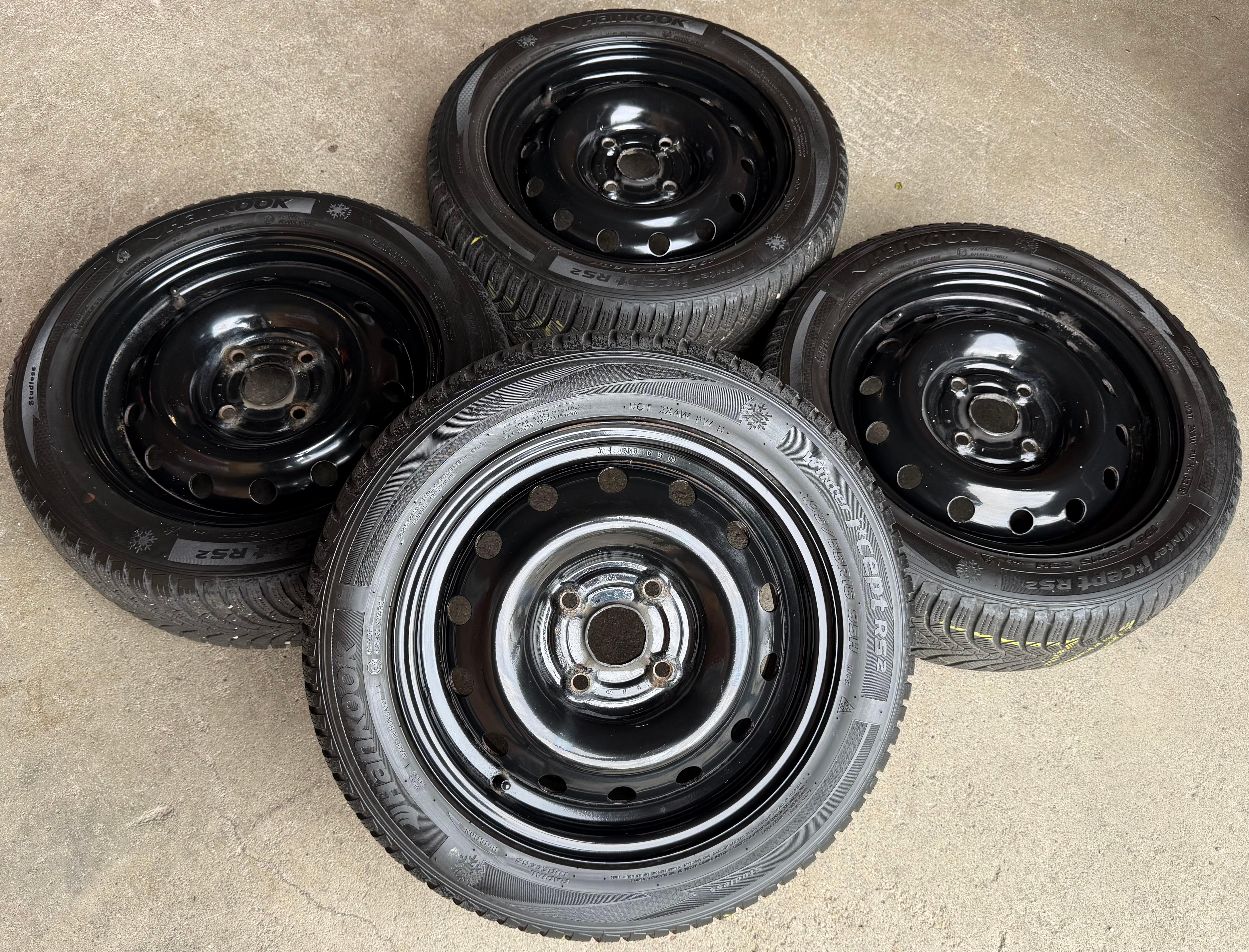 4 roues d'hiver pour Chevrolet Nubira 195/55R15 85H Hankook Winter, livraison gratuite
