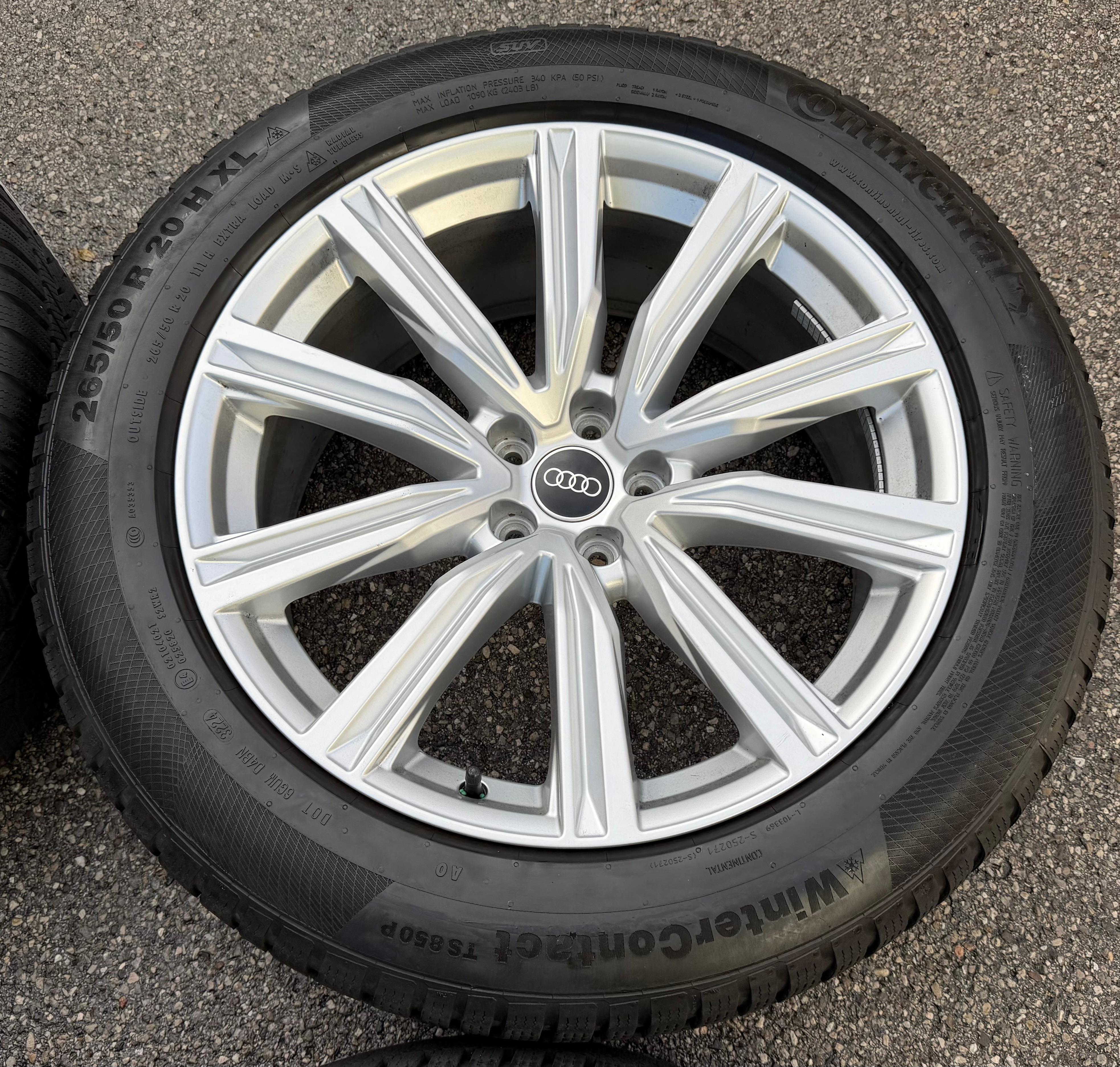 4 Original 20" Alu Winterräder Audi Q8 SQ8 4M8601025DK 265/50R20 111H Continental