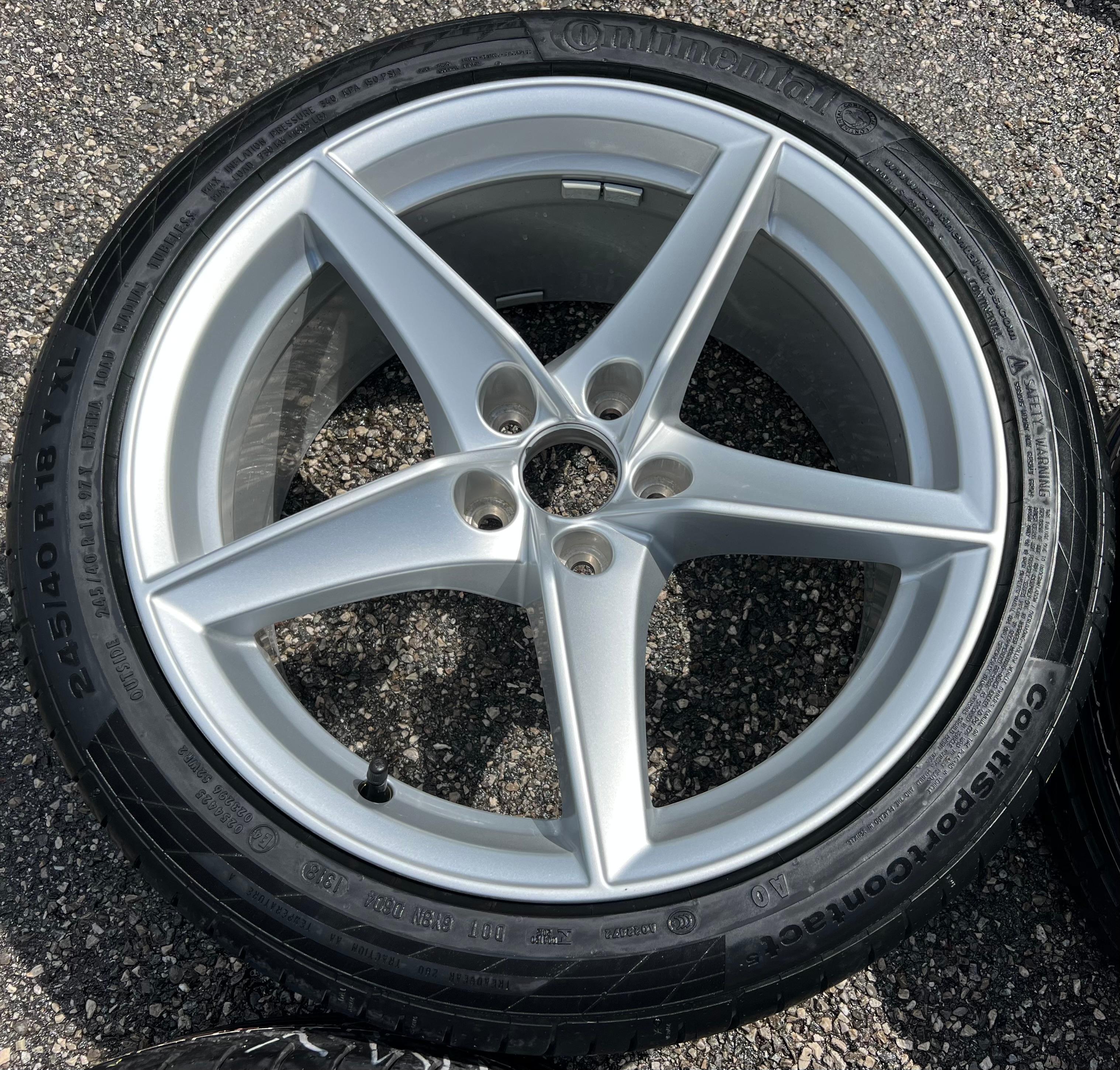 4 ROUES D'ÉTÉ ORIGINALES 18" EN ALUMINIUM AUDI A5 S5 8W 8W0601025BG 245/40R18 97Y CONTI NEUVES