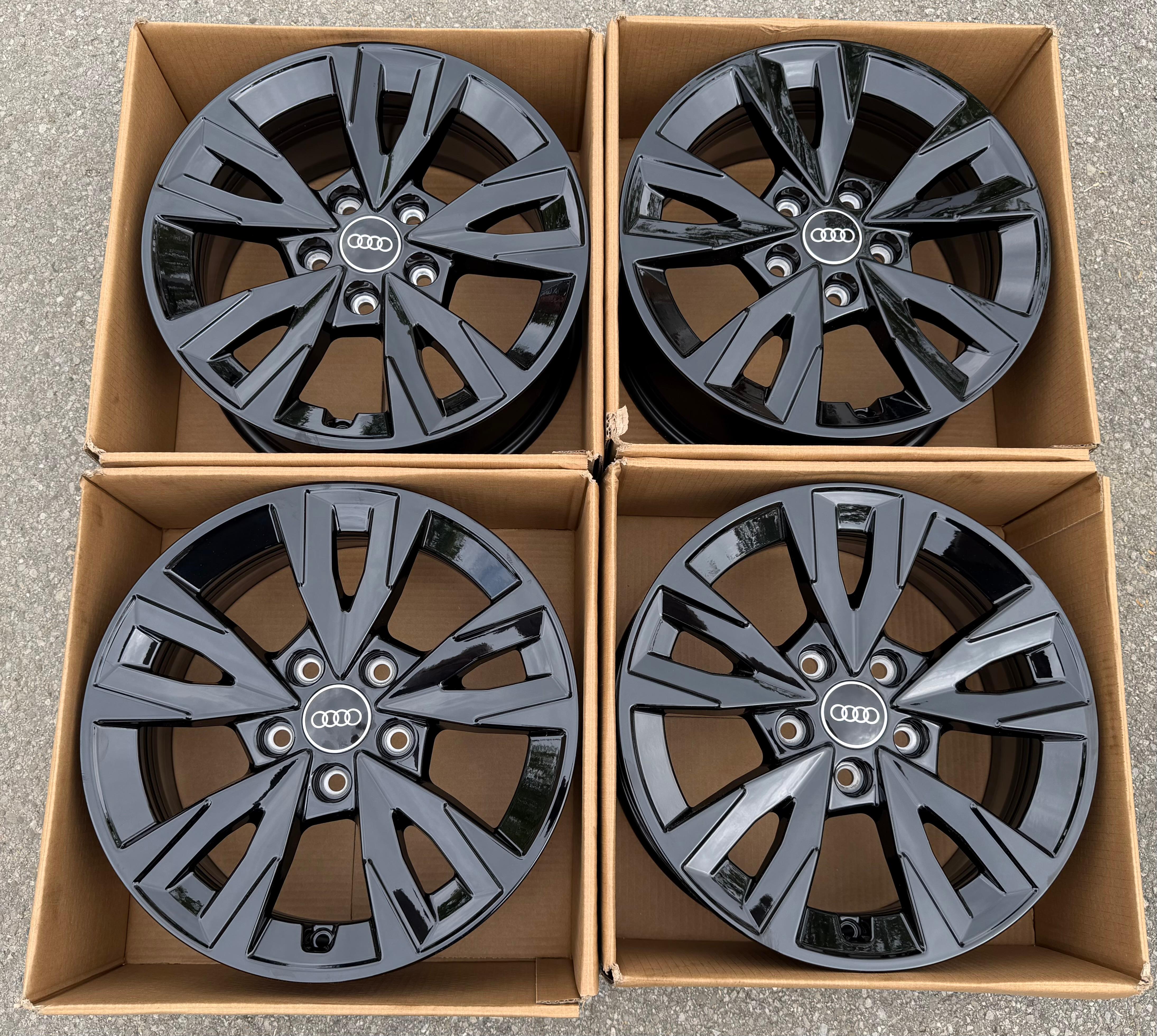 4 ORIGINAL 16" ALUFELGEN FELGEN AUDI A3 8Y 8Y0071496 6,5x16 ET43 SCHWARZ NEU