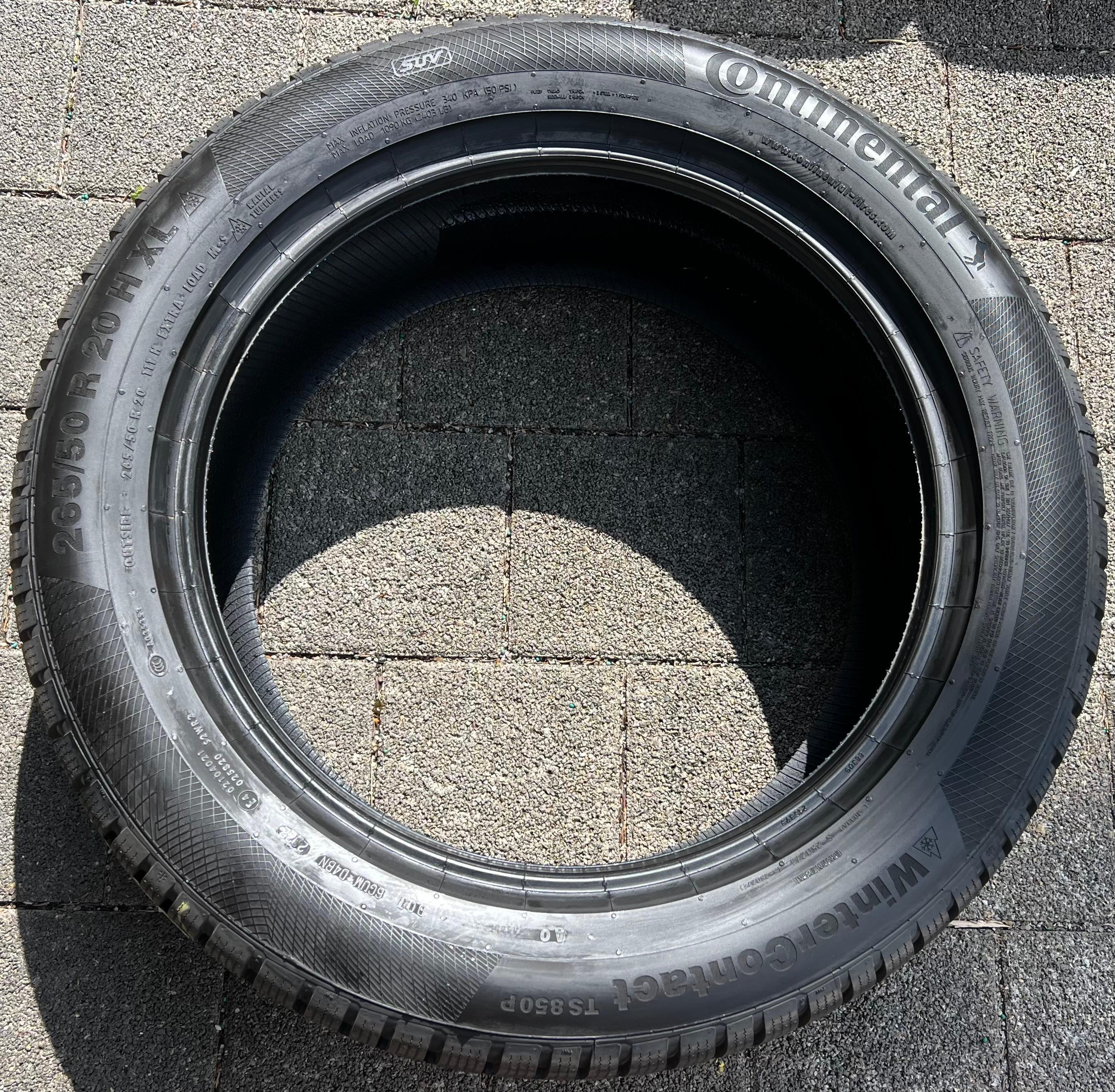 1 x 265/50R20 111H Winterreifen Continental Winter Contact TS850P 2022 AO NEU Freihaus