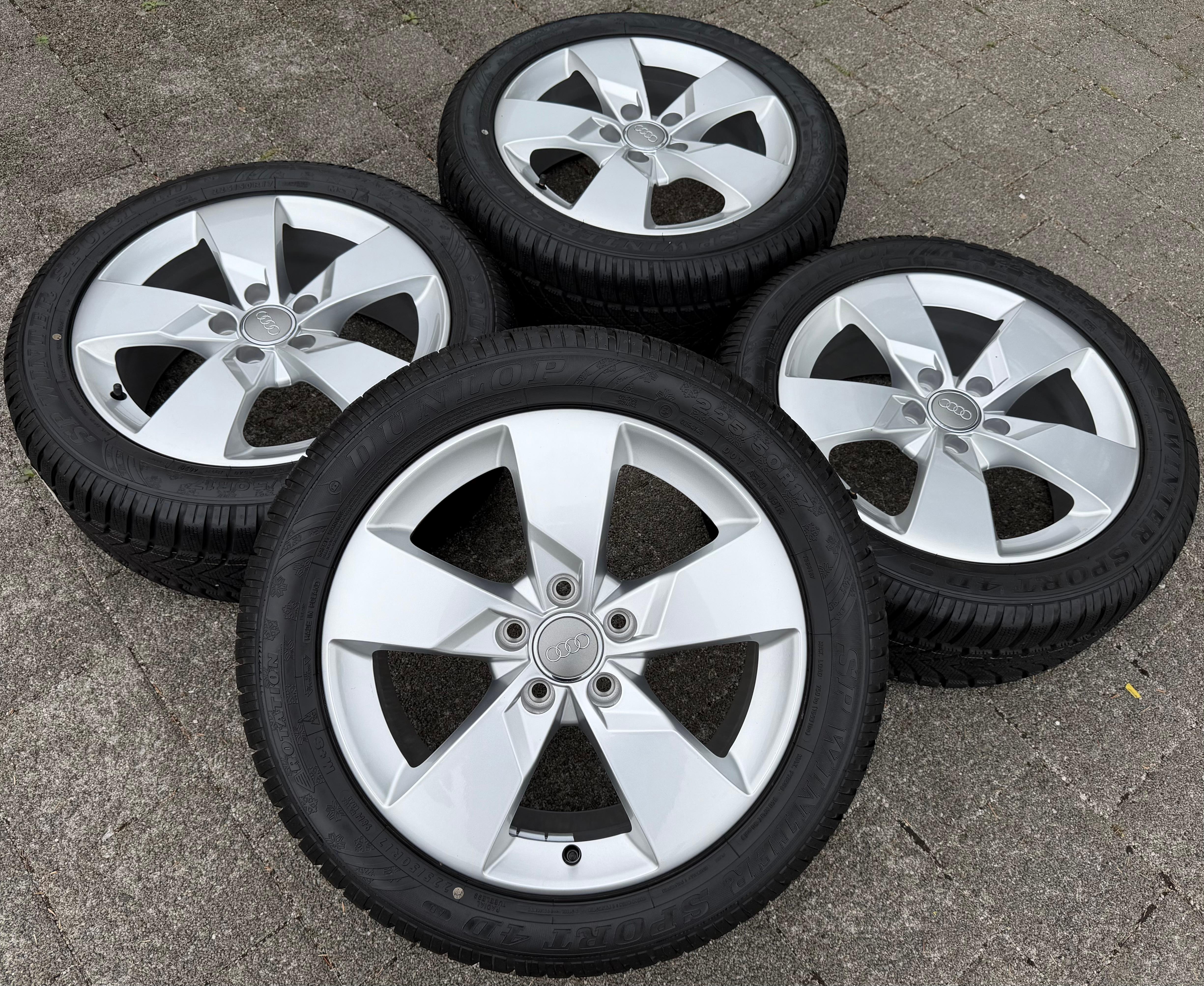 4 Orignal 17" Alu Winterräder Audi TT 8S 225/50R17 94H Dunlop 8S0601025J