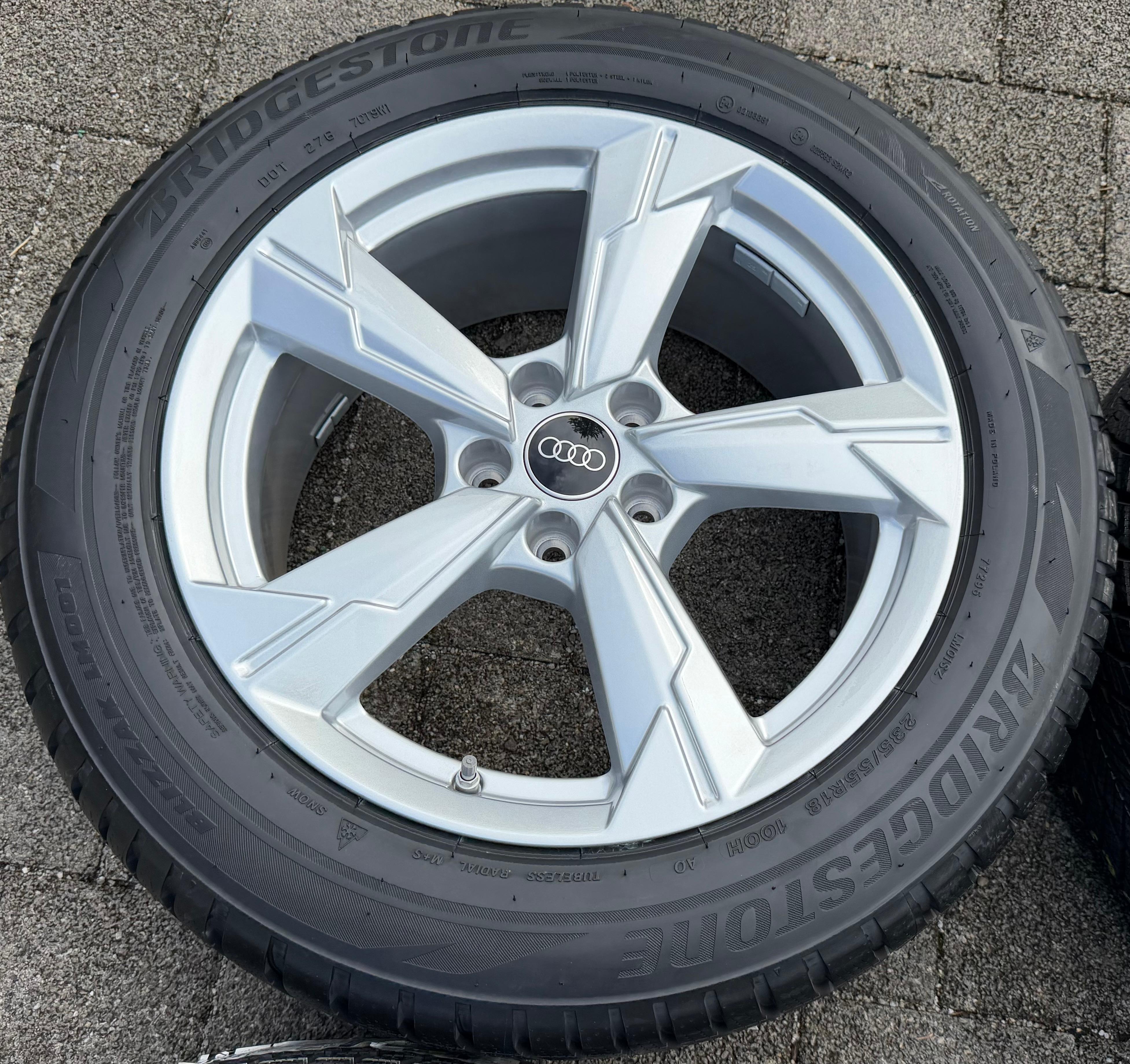 4 Original 18" Alu Winterräder Audi A6 Allroad 4K C8 4K0601025D 235/55R18 100H Bridgestone NEU