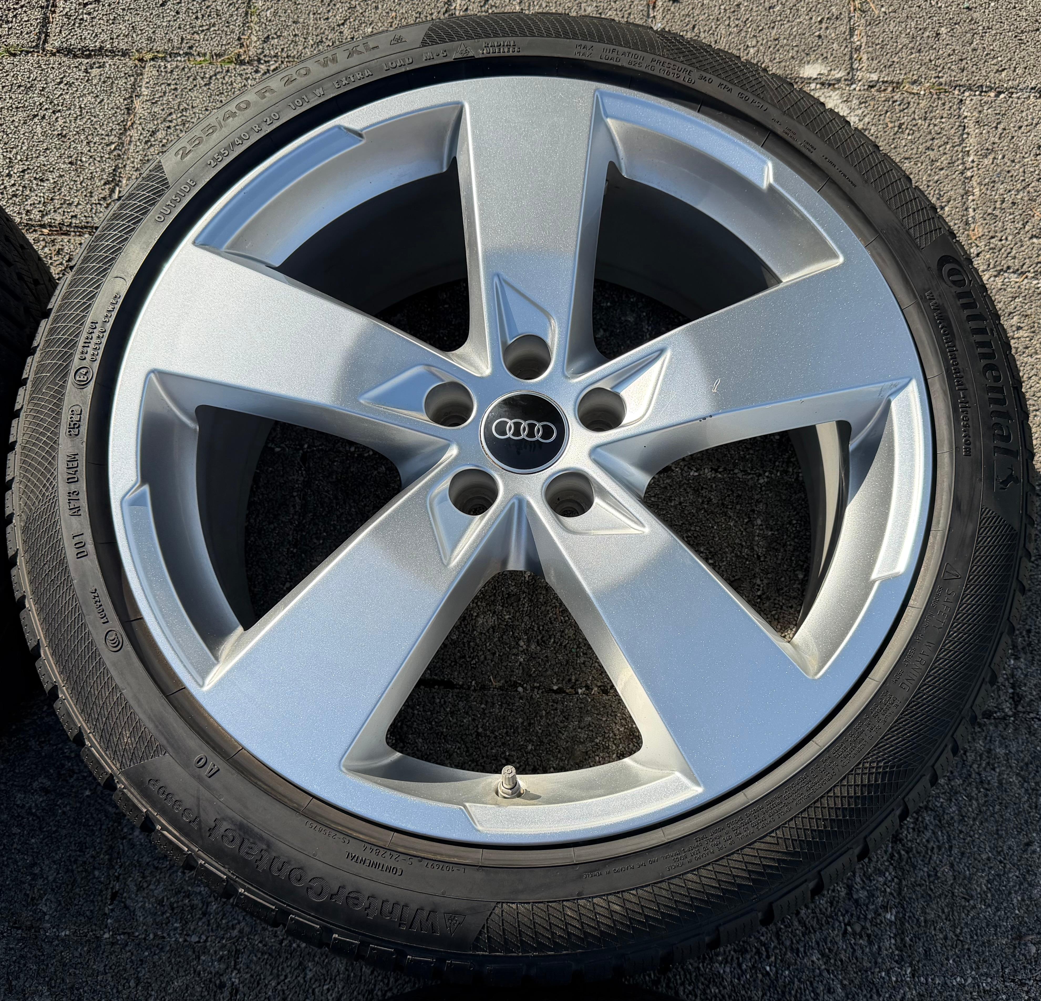 4 Original 20" Alu Winterräder Audi A6 S6 C8 F2 4K0601025K 2022 255/40R20 101W Continental