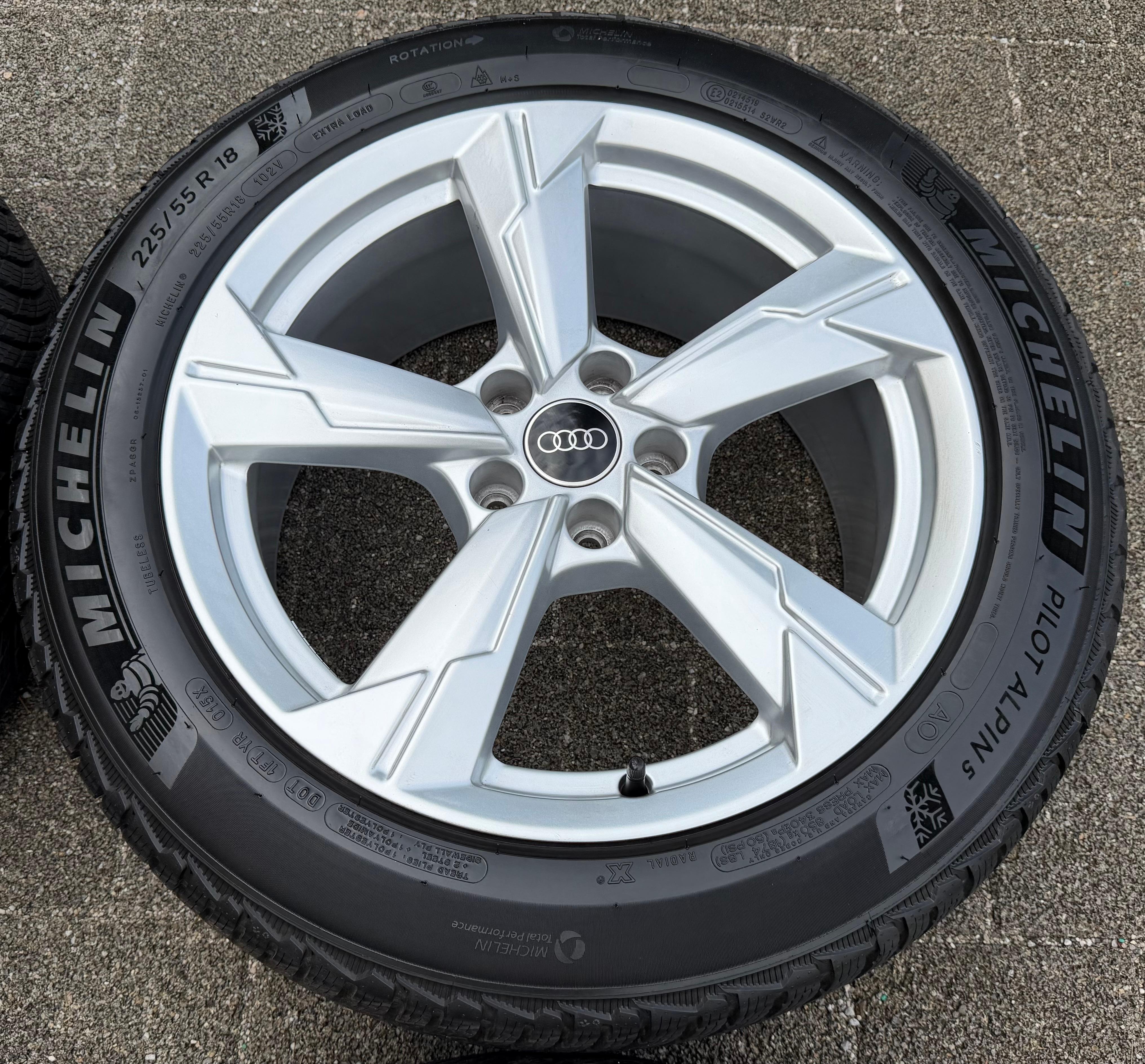 4 Original 18" Alu Winterräder Audi A6 4K C8 225/55R18 102V Michelin 2023