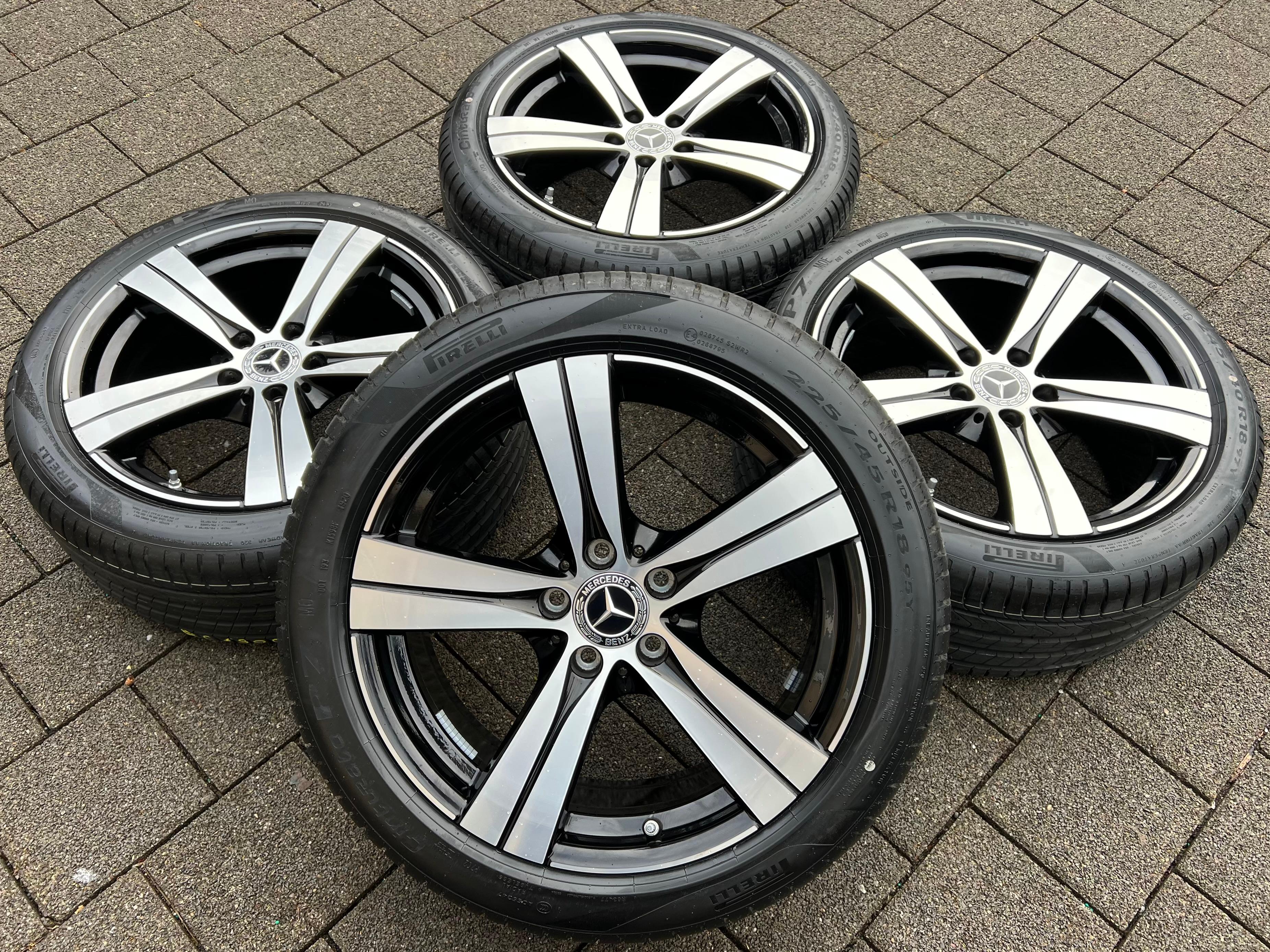 4 LLANTAS ORIGINALES DE VERANO DE ALUMINIO DE 18" MERCEDES CLASE C W206 RDKS NUEVAS ENTREGA GRATUITA