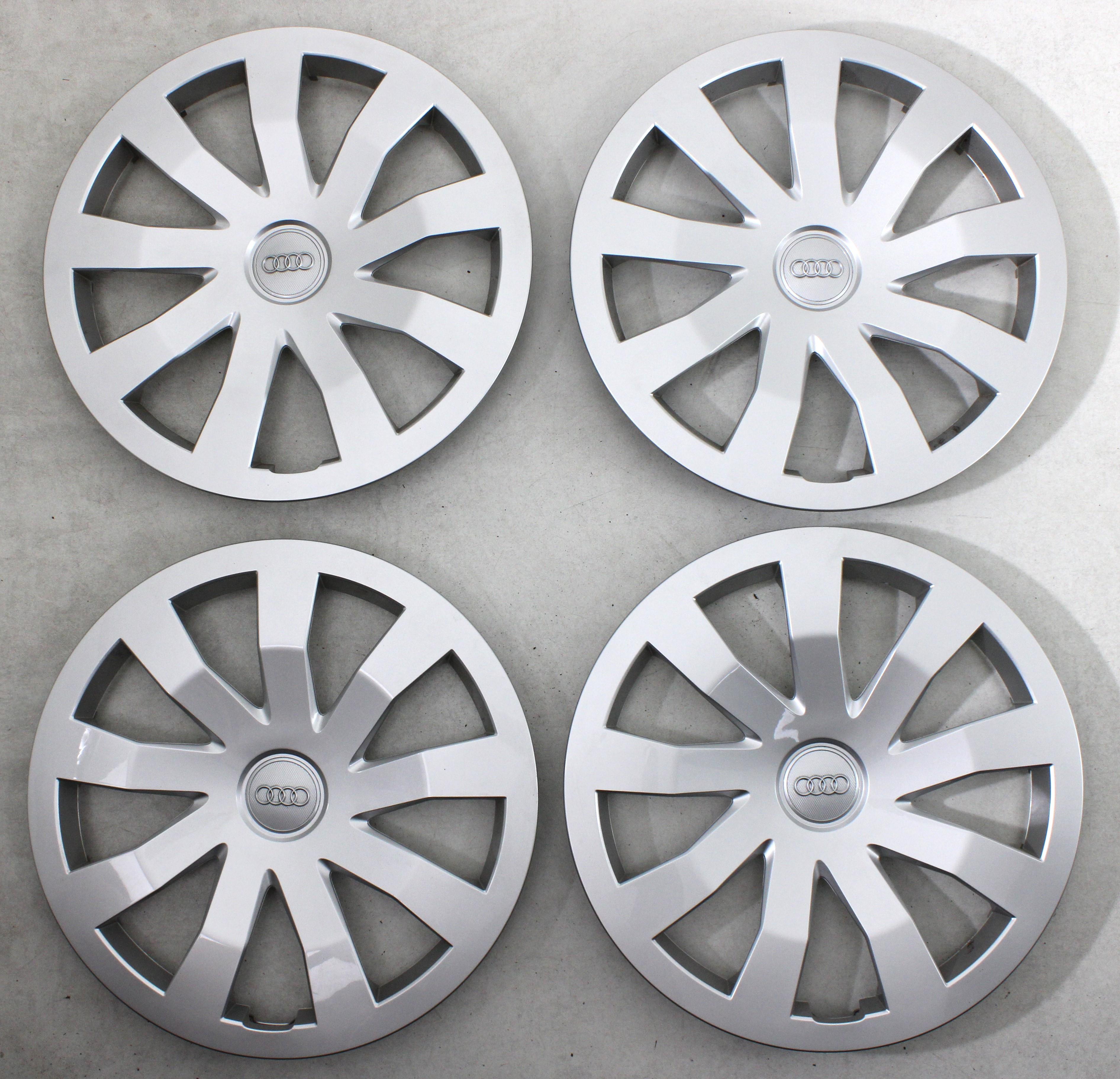 4 TAPACUBOS EMBELLECEDORES DE RUEDA ORIGINALES DE 15" AUDI A1 GB 82A601147 15 PULGADAS