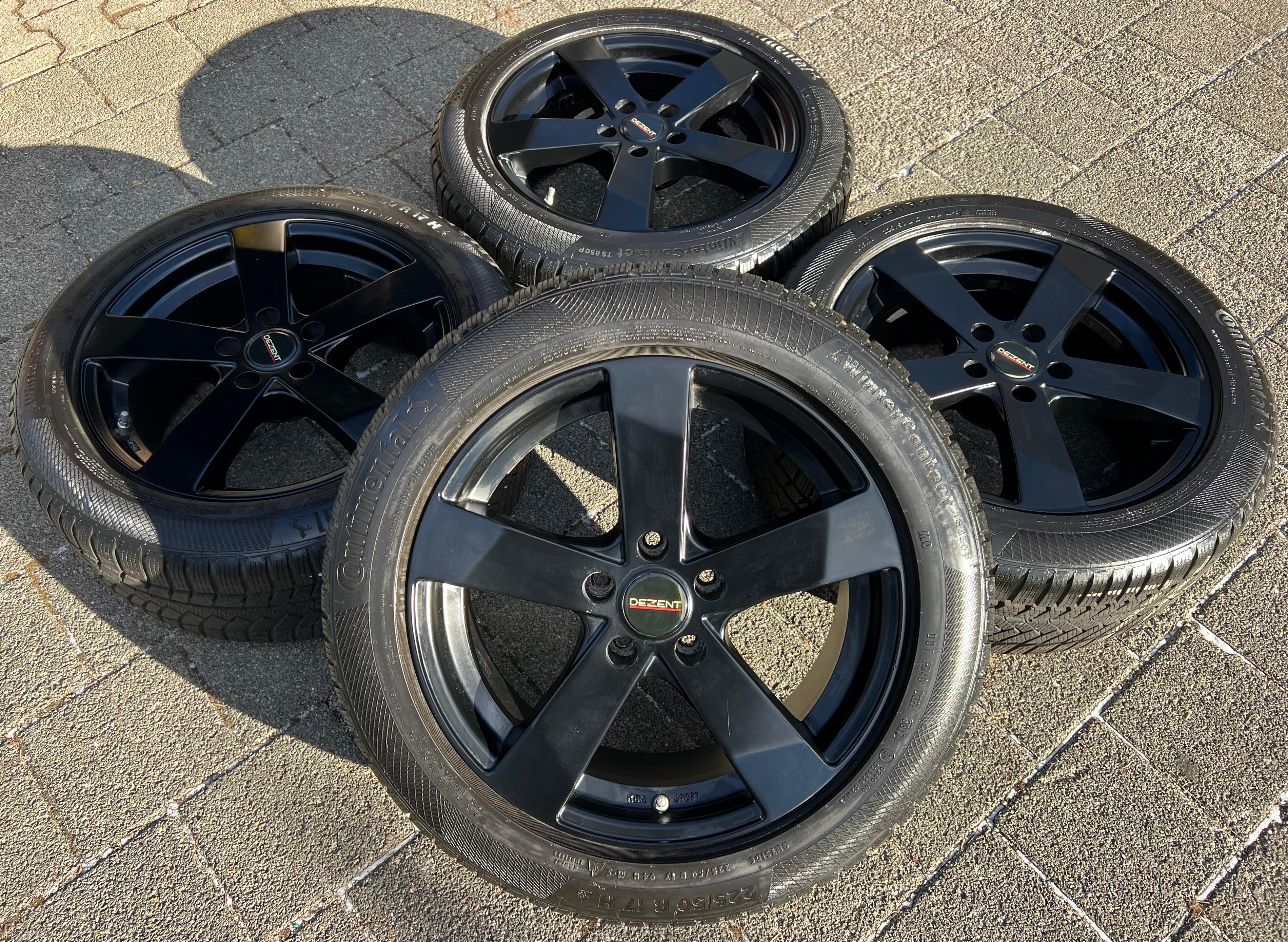4 ROUES D'HIVER ALU 17" MERCEDES CLASSE C W205 225/50R17 94H CONTINENTAL FRANCO DOMICILE