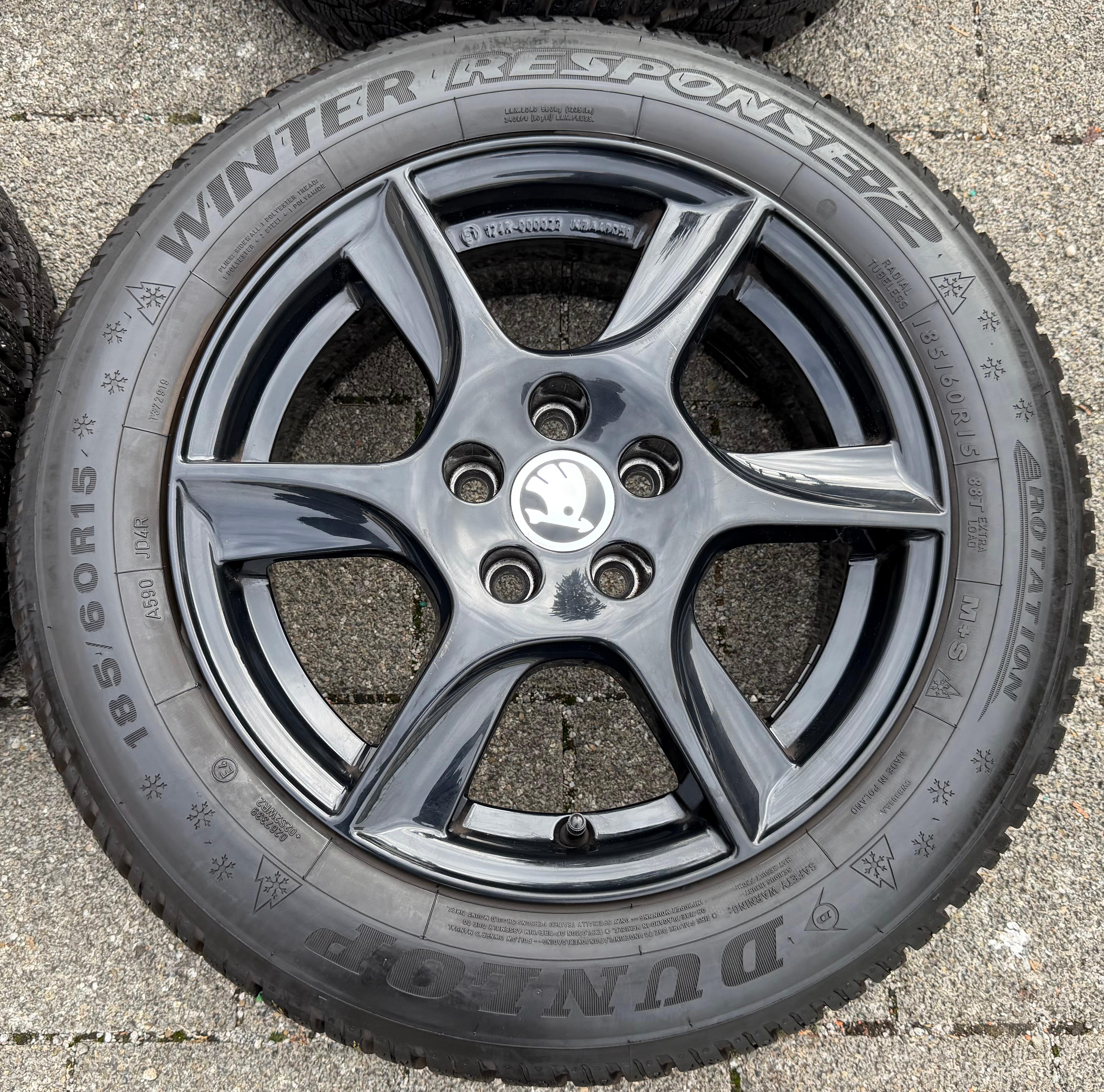 4 Alu Winterräder VW Polo 6R Seat Ibiza Skoda Fabia Rapdi 5J 185/60R15 88T