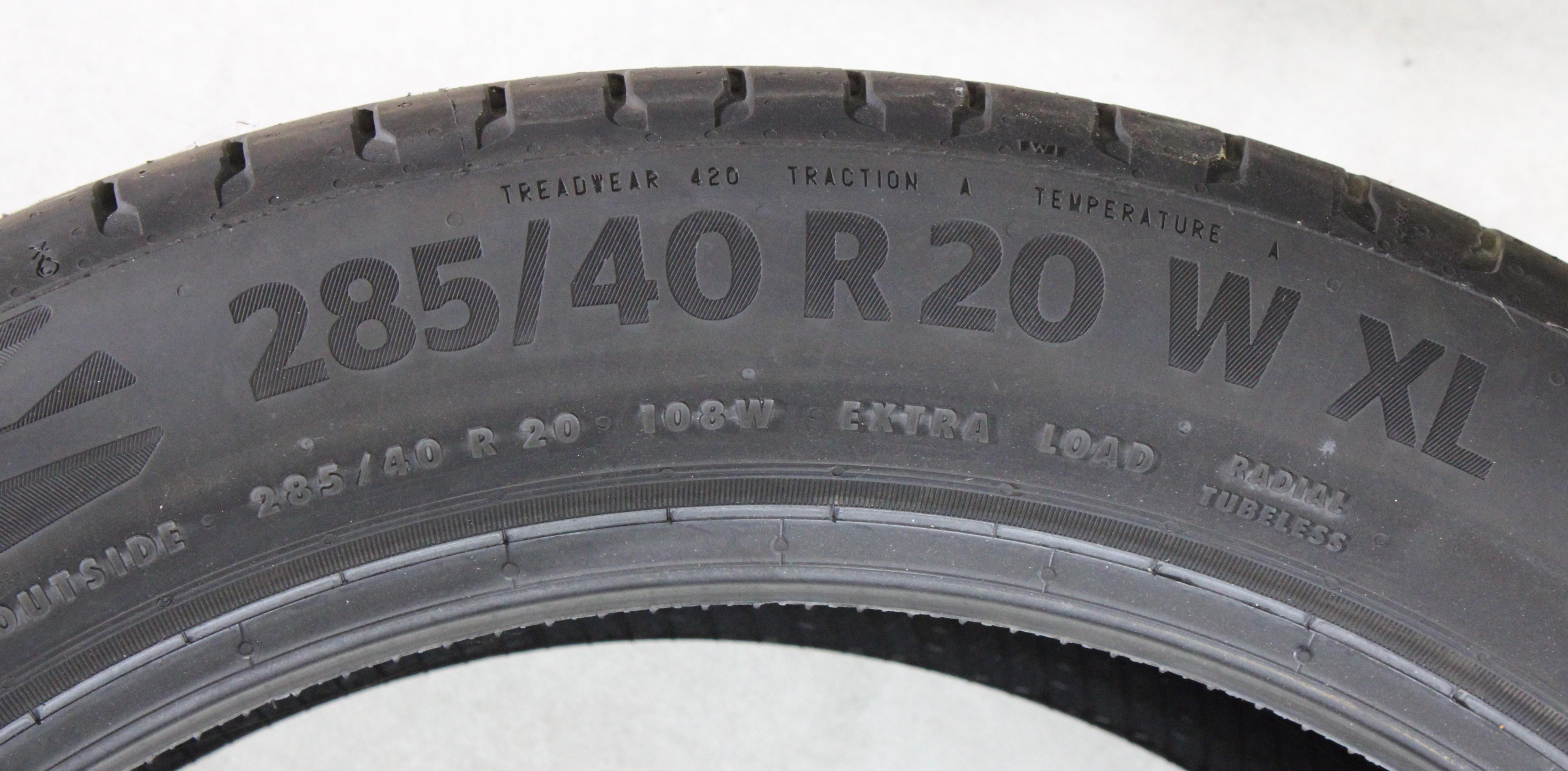 2 x 285/40R20 108W Sommerreifen Continental Eco Contact 6Q MO NEU 2025 XL