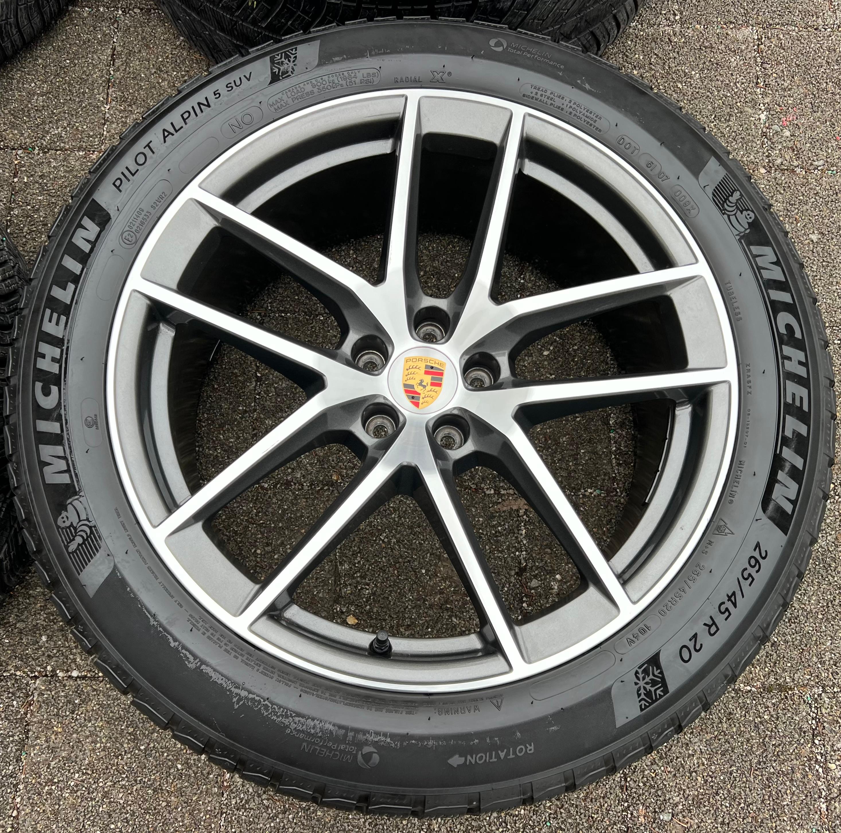 4 ORIGINAL 20" ALU WINTERRÄDER PORSCHE MACAN 265/45R20 104V 295/40R20 106V RDKS