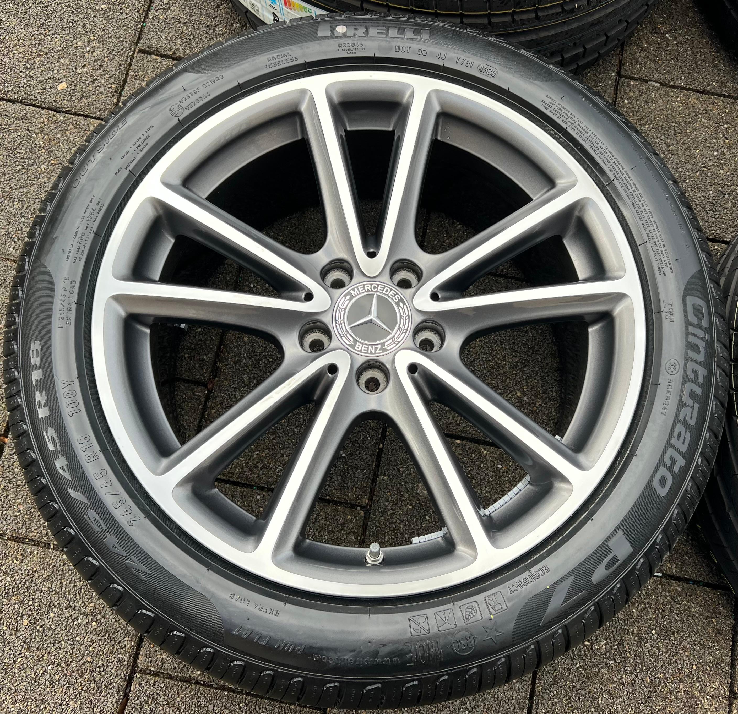 4 ROUES D'ÉTÉ ORIGINALES 18" EN ALUMINIUM MERCEDES CLS W257 245/45R18 100Y 275/40R18 99Y